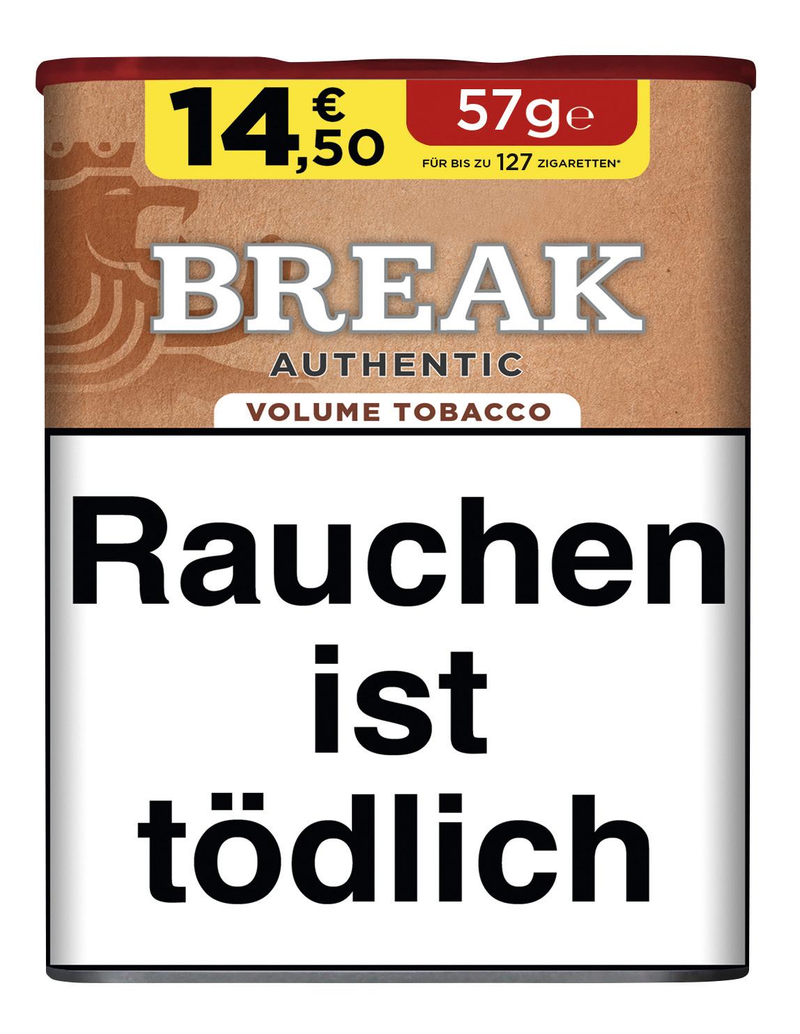 Break Volumentabak Authentic 1 Dose 57 Gramm