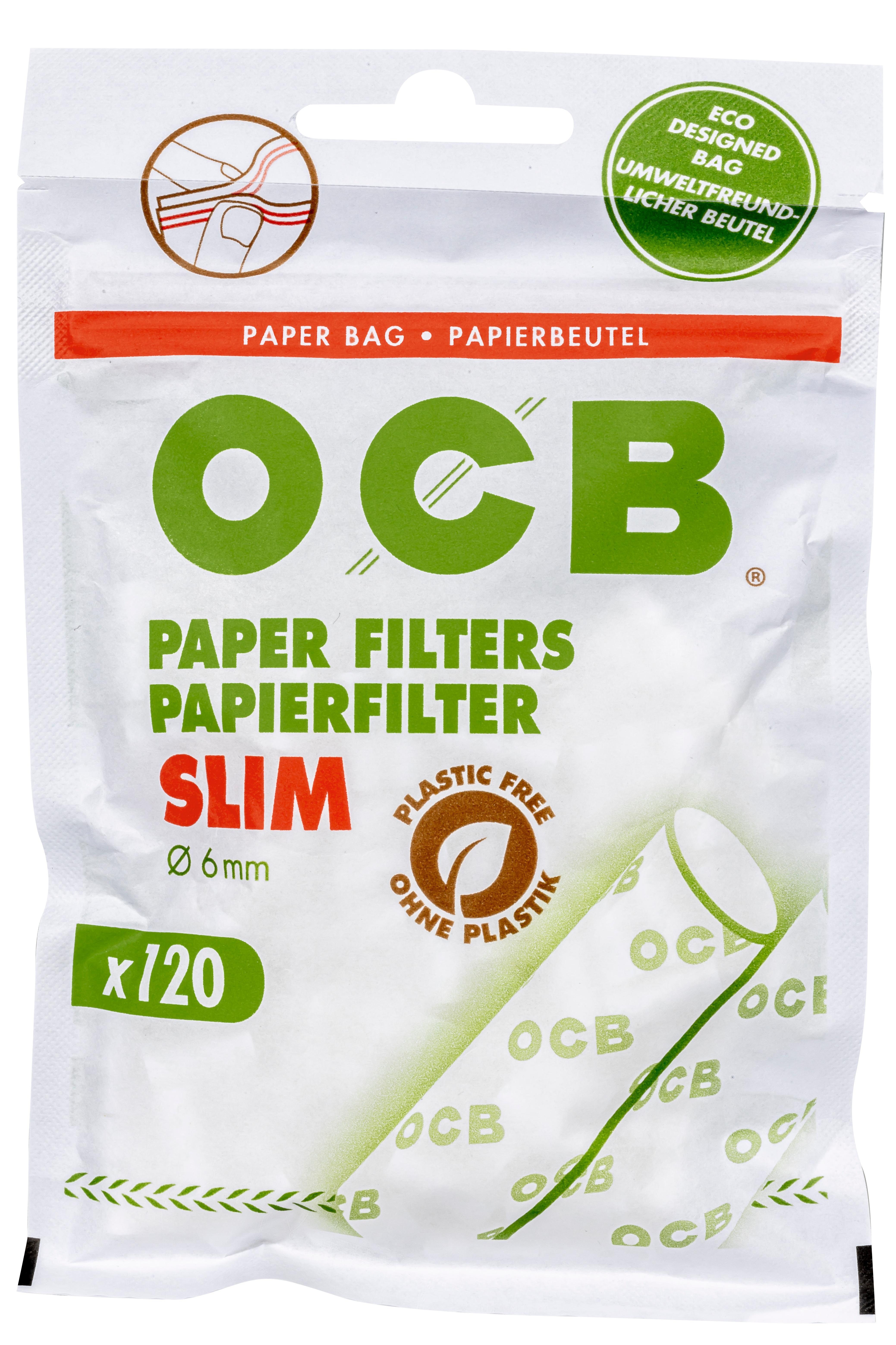 OCB Papierfilter Slim 6mm 1 Packung 120 Stück