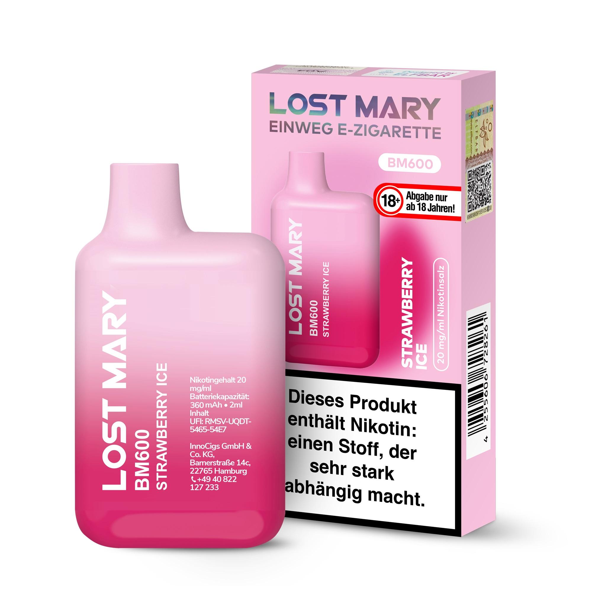 Lost Mary by Elf Bar Strawberry Ice 1 Packung