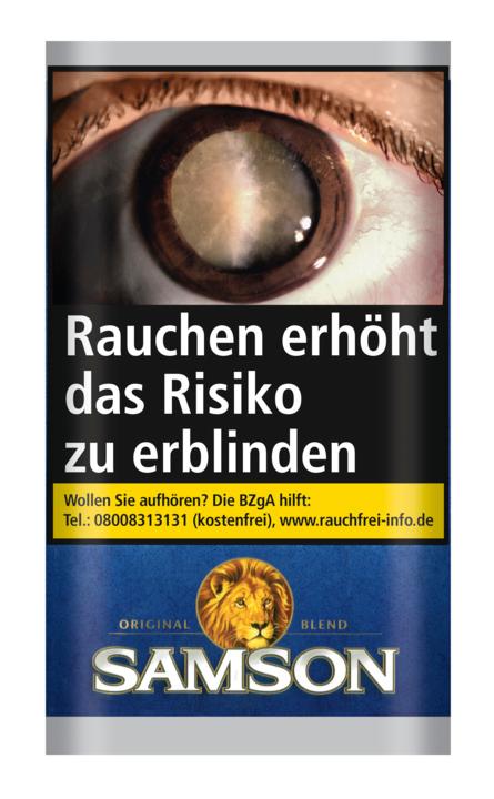 Samson Original Blend Zigarettentabak, eine Halfzware Mischung im Gebinde mit 6 x 30 Gramm.