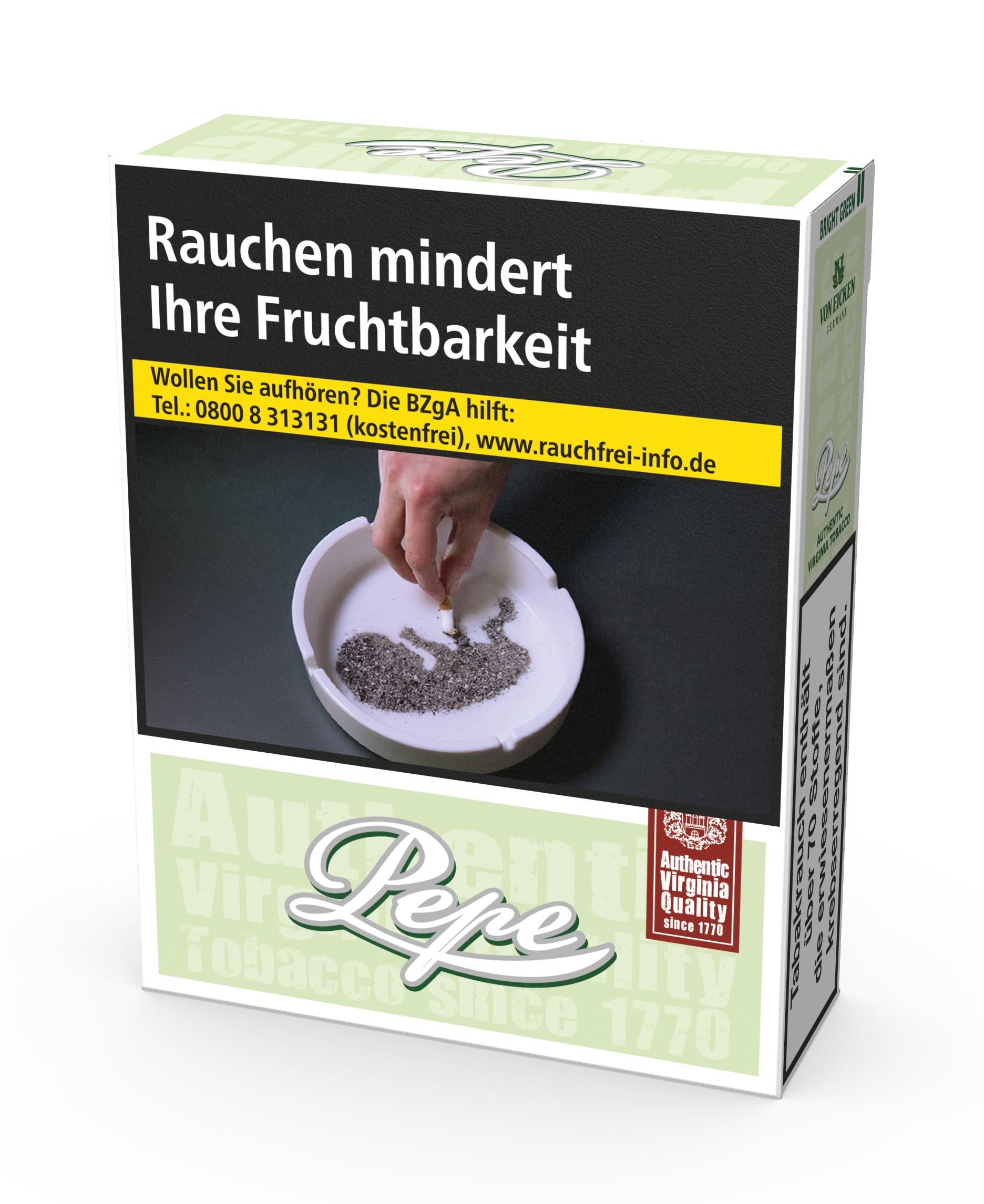 Pepe Zigaretten Bright Green XL 1 Stange 8x25 Stück