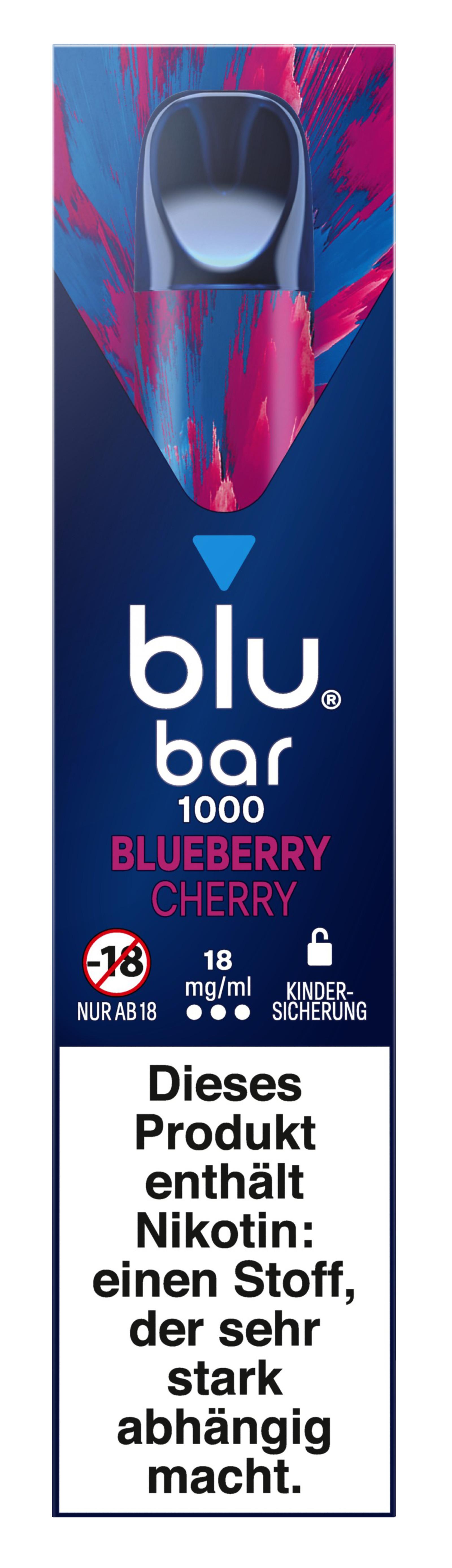 blu bar Blueberry Cherry 18mg 1 Packung 1 Stück