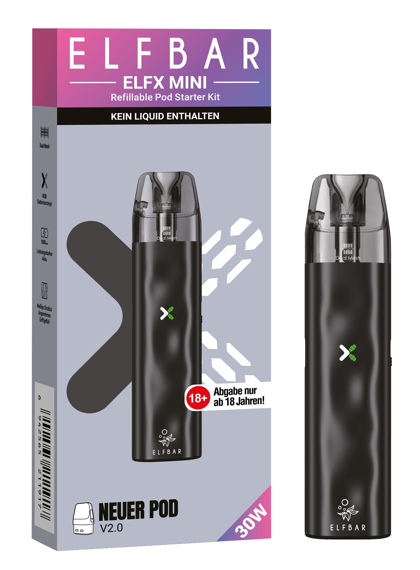 Elfbar Elfx Mini Set Black 1 Packung 1 Stück
