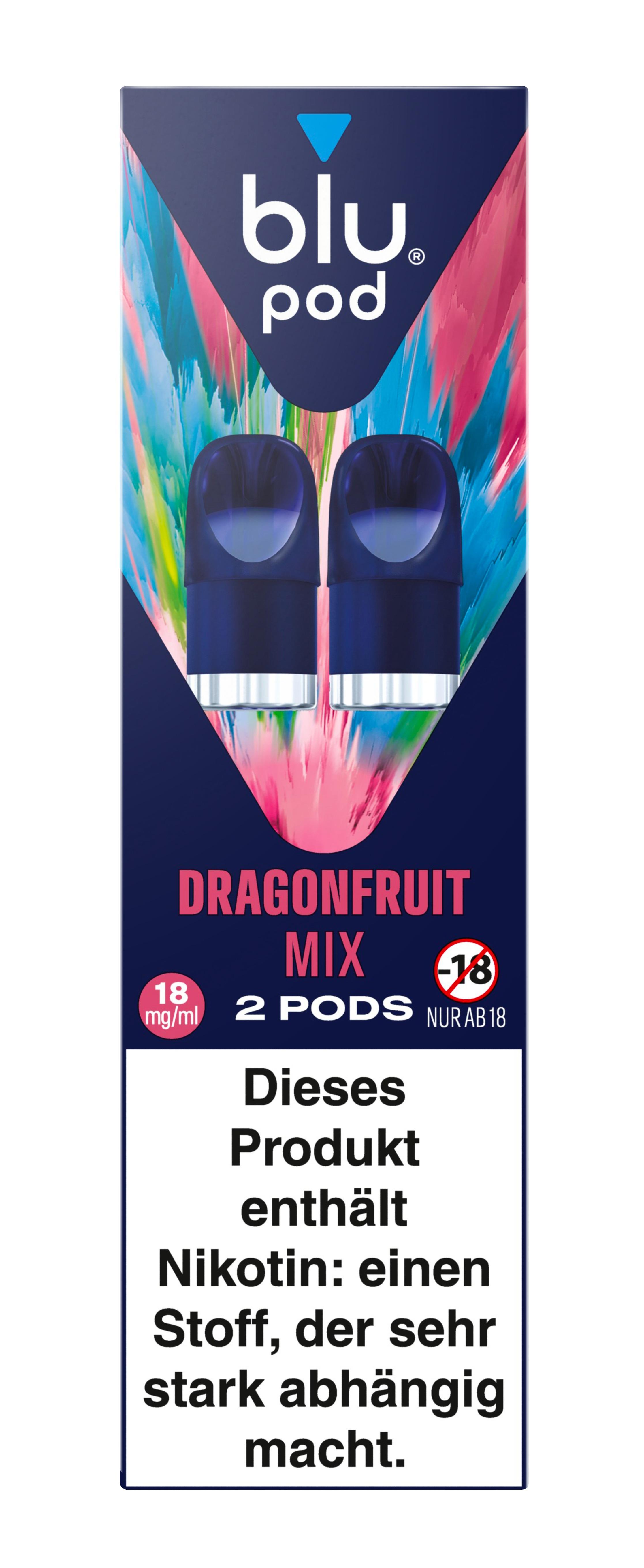 blu Pod Dragonfruit Mix 18mg/ml 1 Packung 2 Stück