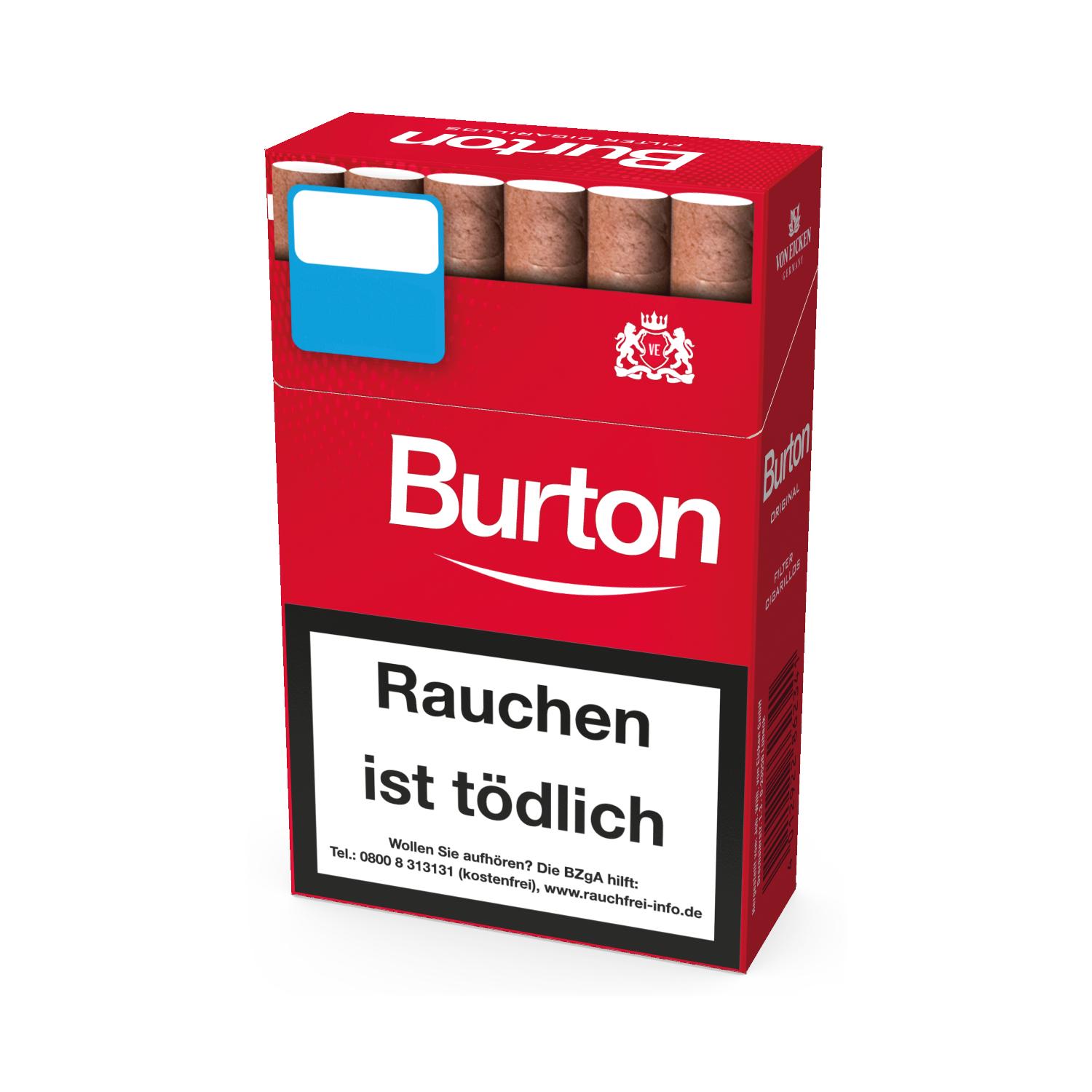 Burton Original Naturdeckblatt Zigarillos XXL 1 Stange