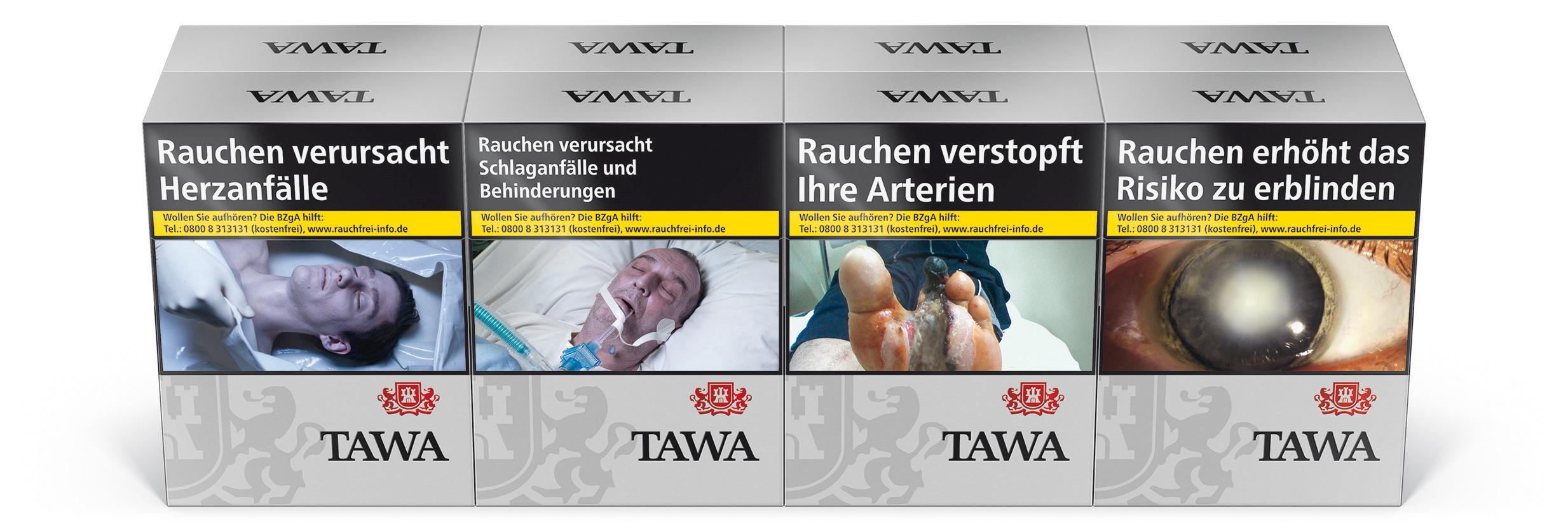 Tawa Silver XXL Zigaretten  1 Stange 8x27 Stück