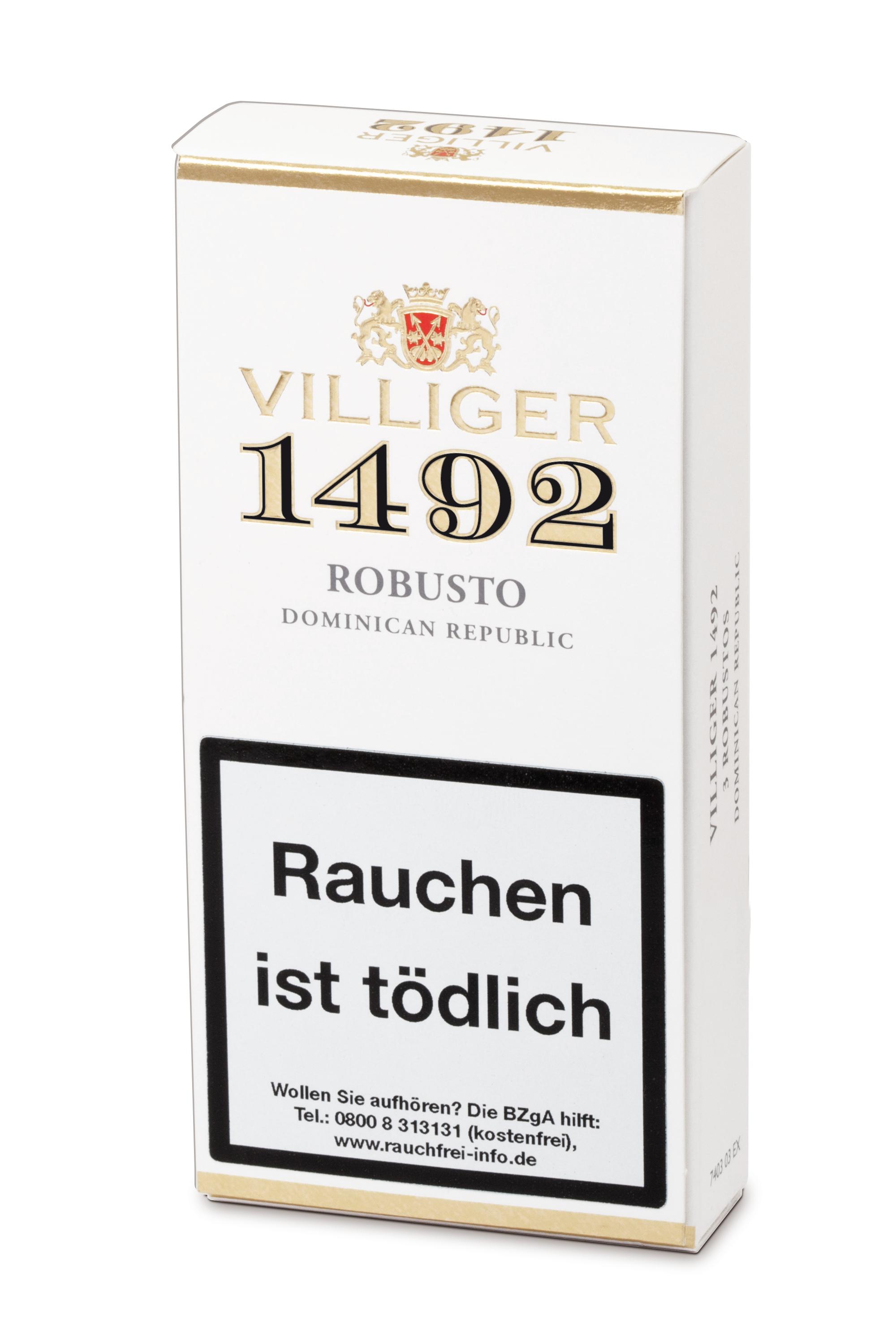 Villiger Zigarren 1492 Robusto 1 Packung 3 Stück