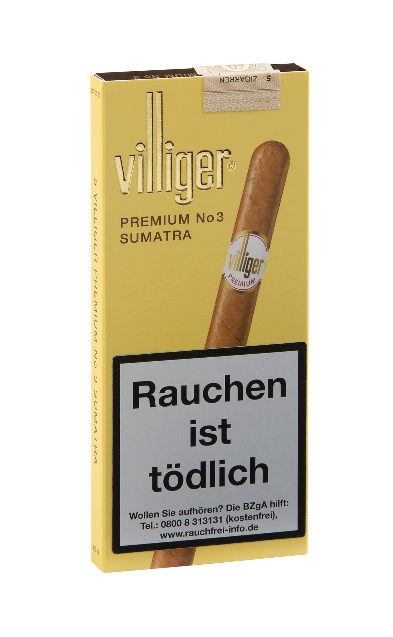 Villiger Zigarillos Premium No. 3 Sumatra 1 Packung 5 Stück