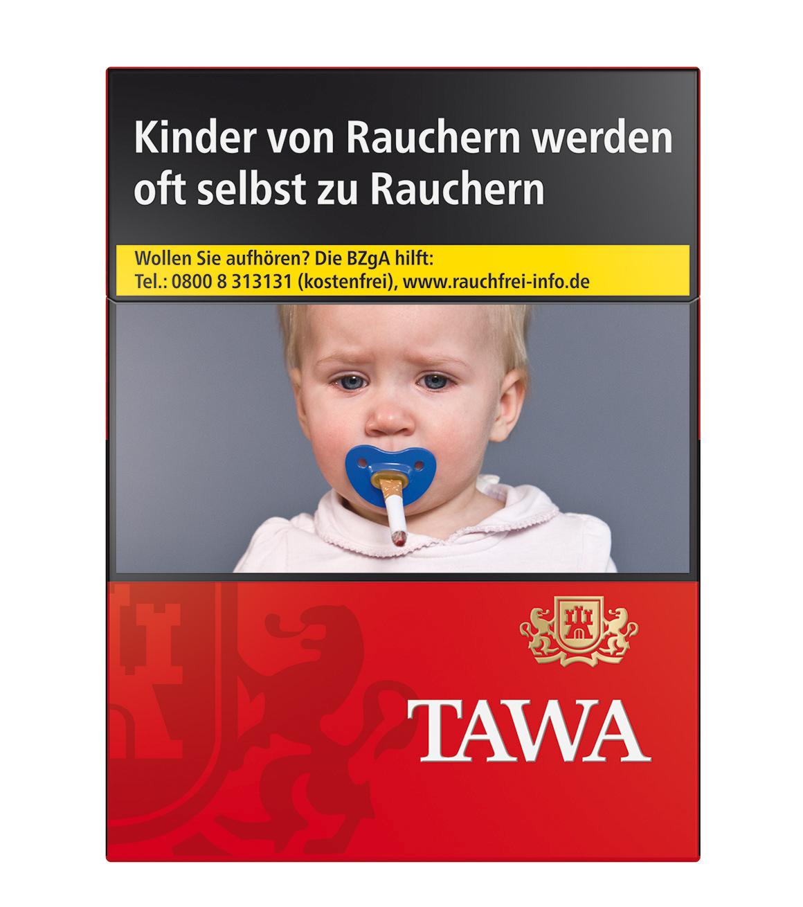 Rote Packung Tawa Red XXL Zigaretten mit 27 Stück.