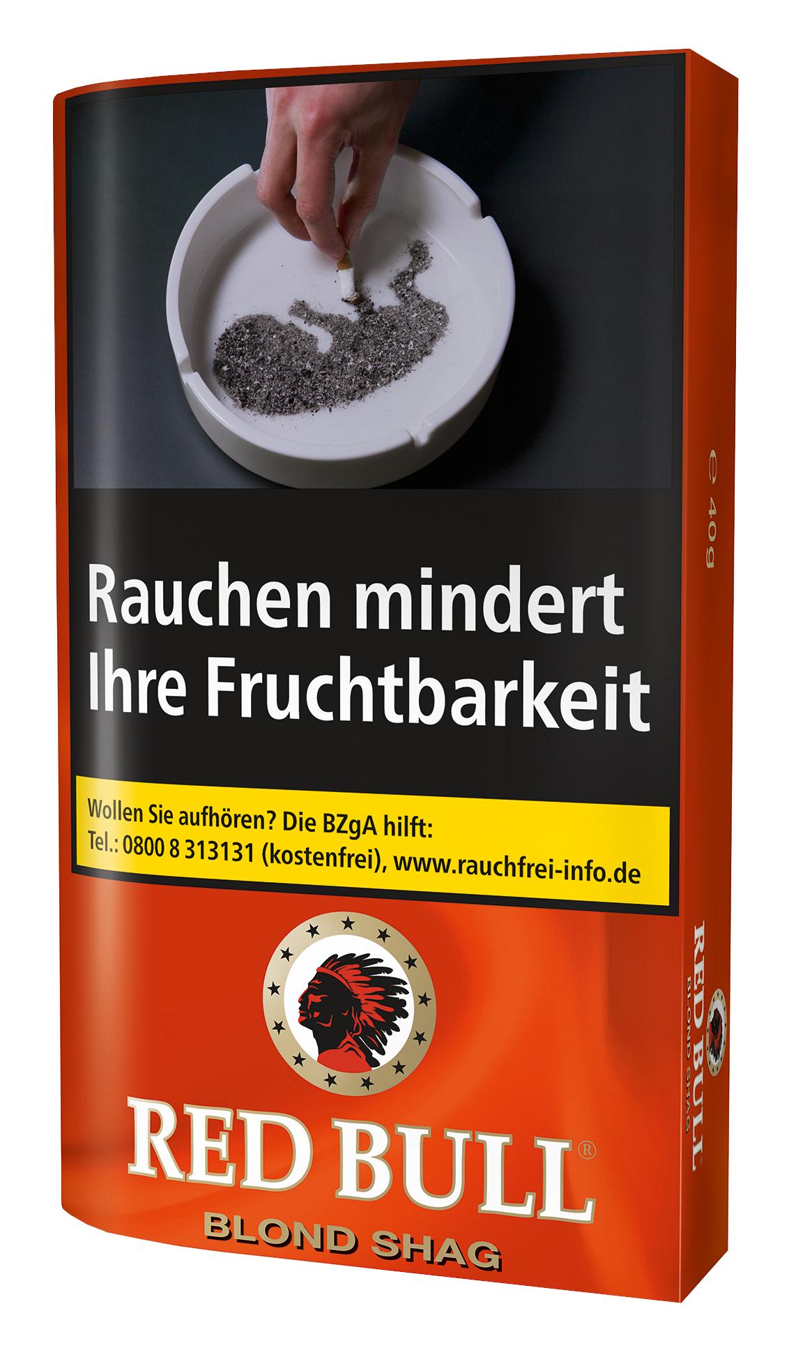 Red Bull Zigarettentabak Blond Shag 1 Packung 40 Gramm