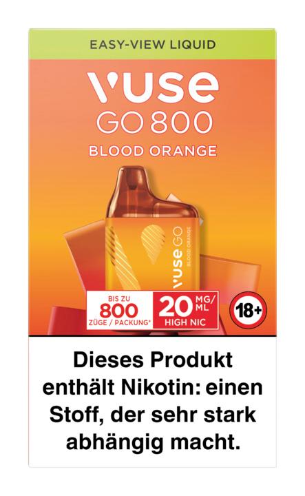 Vuse Go 800 (Box) Blood Orange 1 Packung 1 Stück