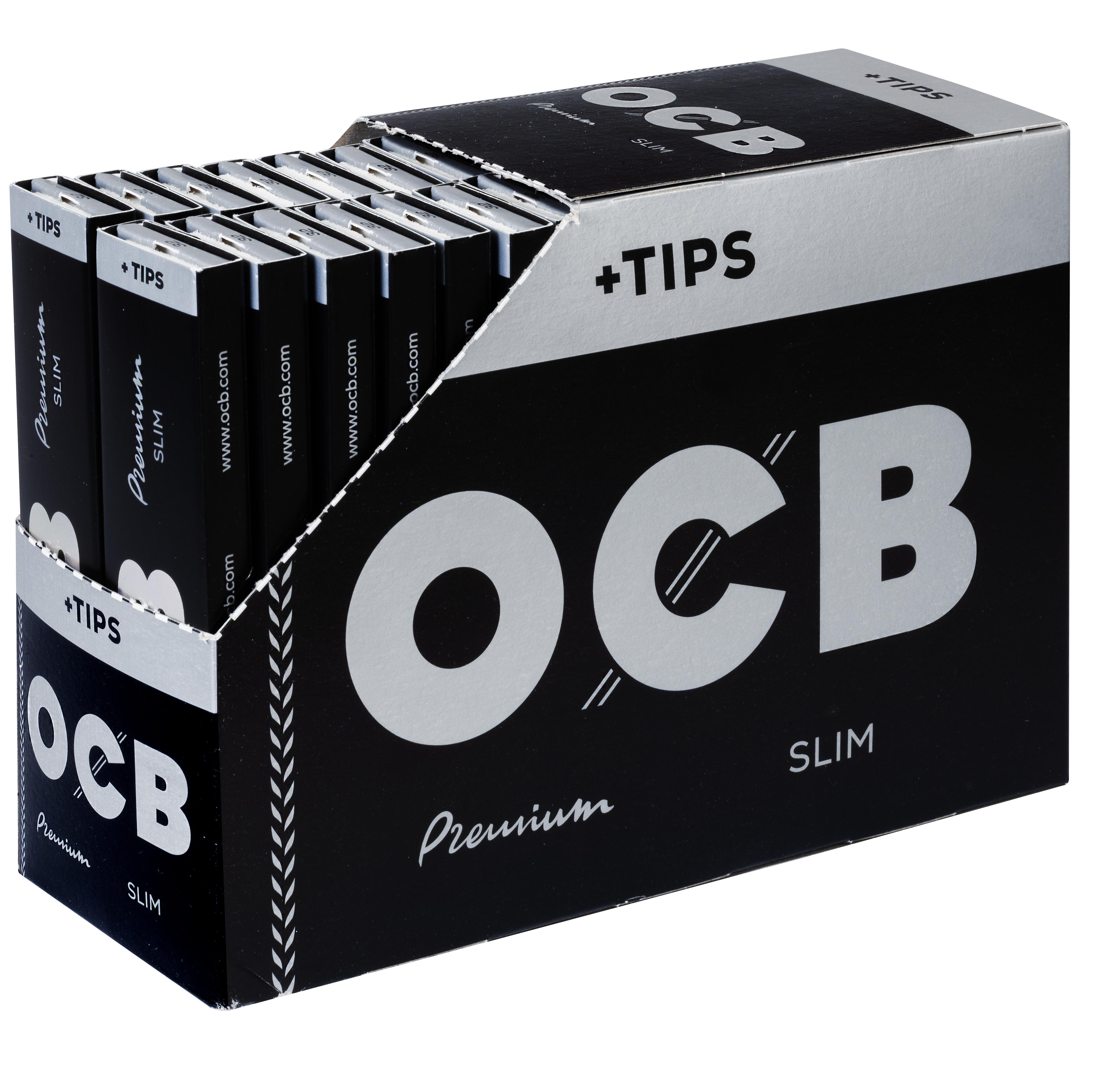 OCB Zigarettenpapier Premium Long Slim + Tips 1 Packung 32 Stück