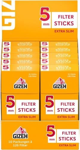 Gizeh Filter Sticks Extra Slim 1 Stange 10x1 Stück