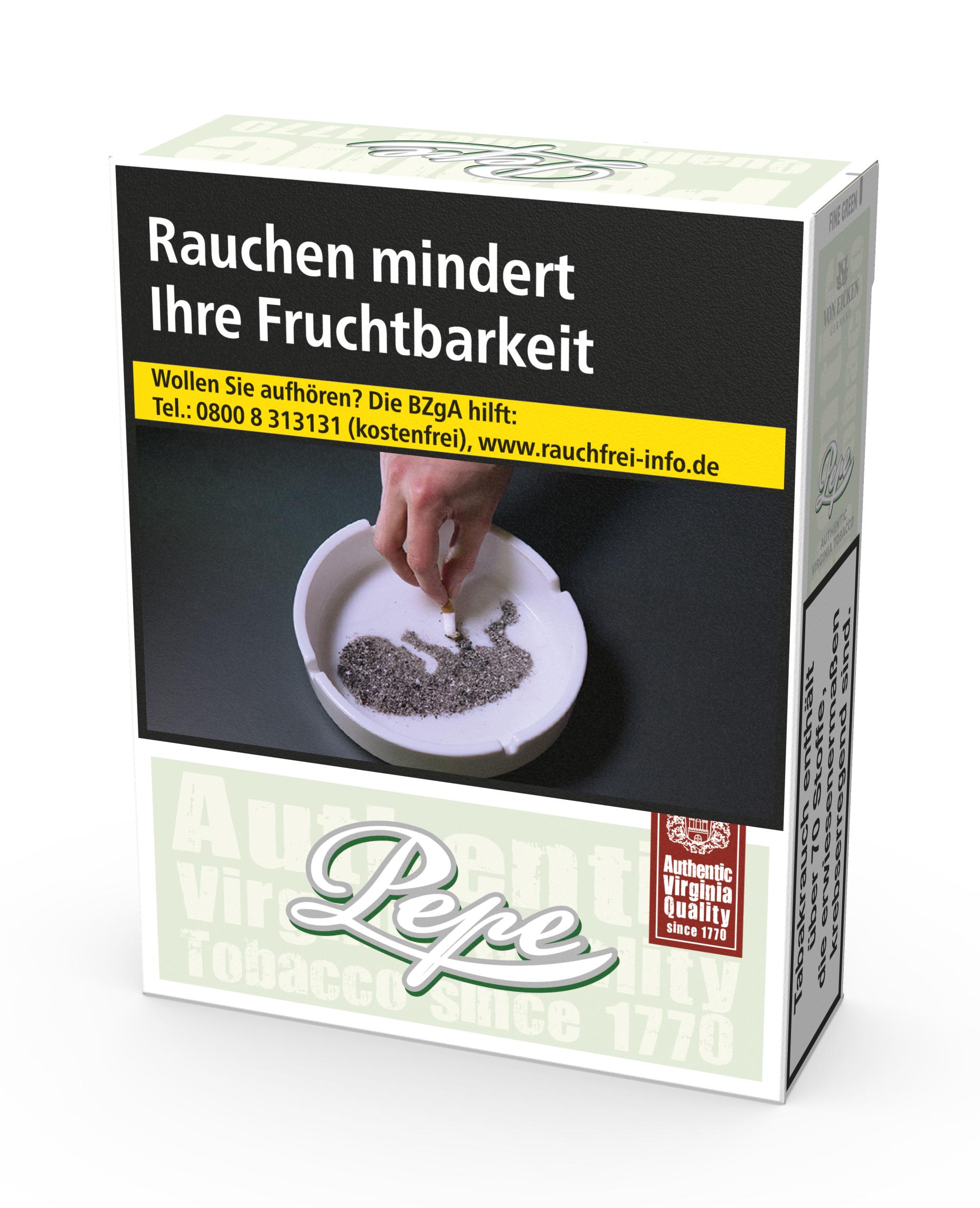 Pepe Zigaretten Fine Green XL 1 Stange 8x25 Stück