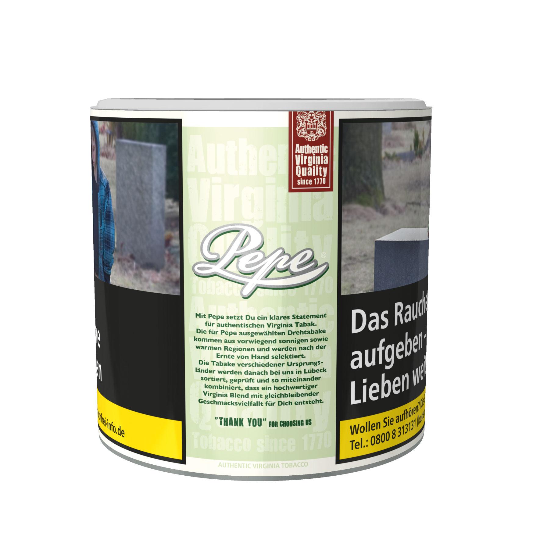 Pepe Zigarettentabak Bright Green 1 Dose 80 Gramm