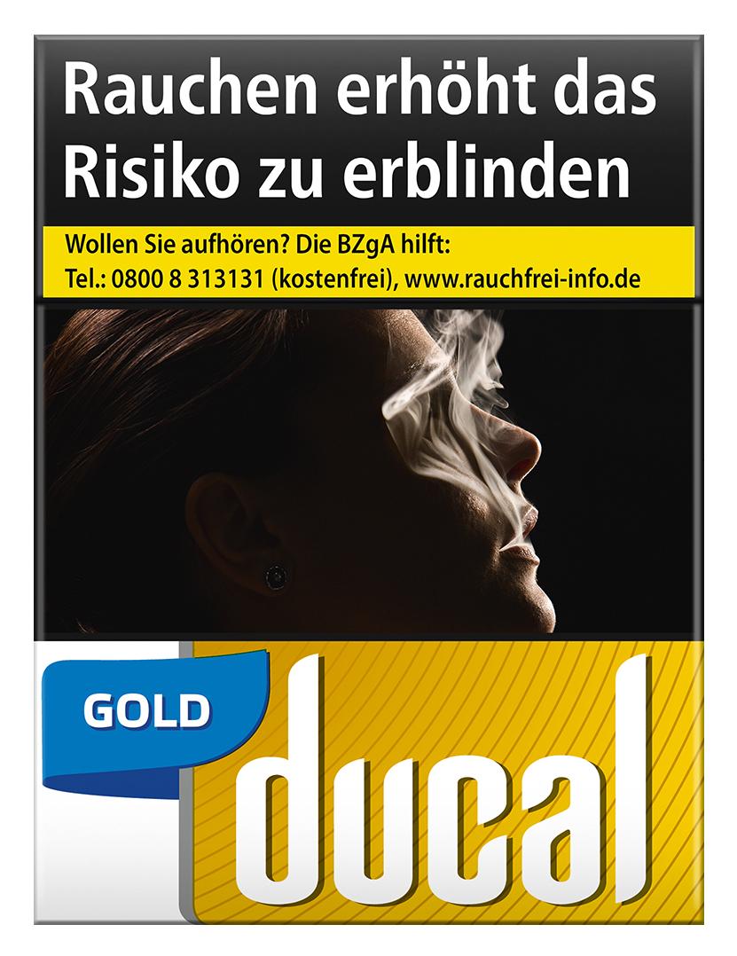 Ducal Zigaretten Gold XXL Packung mit 28 Stück Inhalt des Herstellers Heintz van Landewyck.