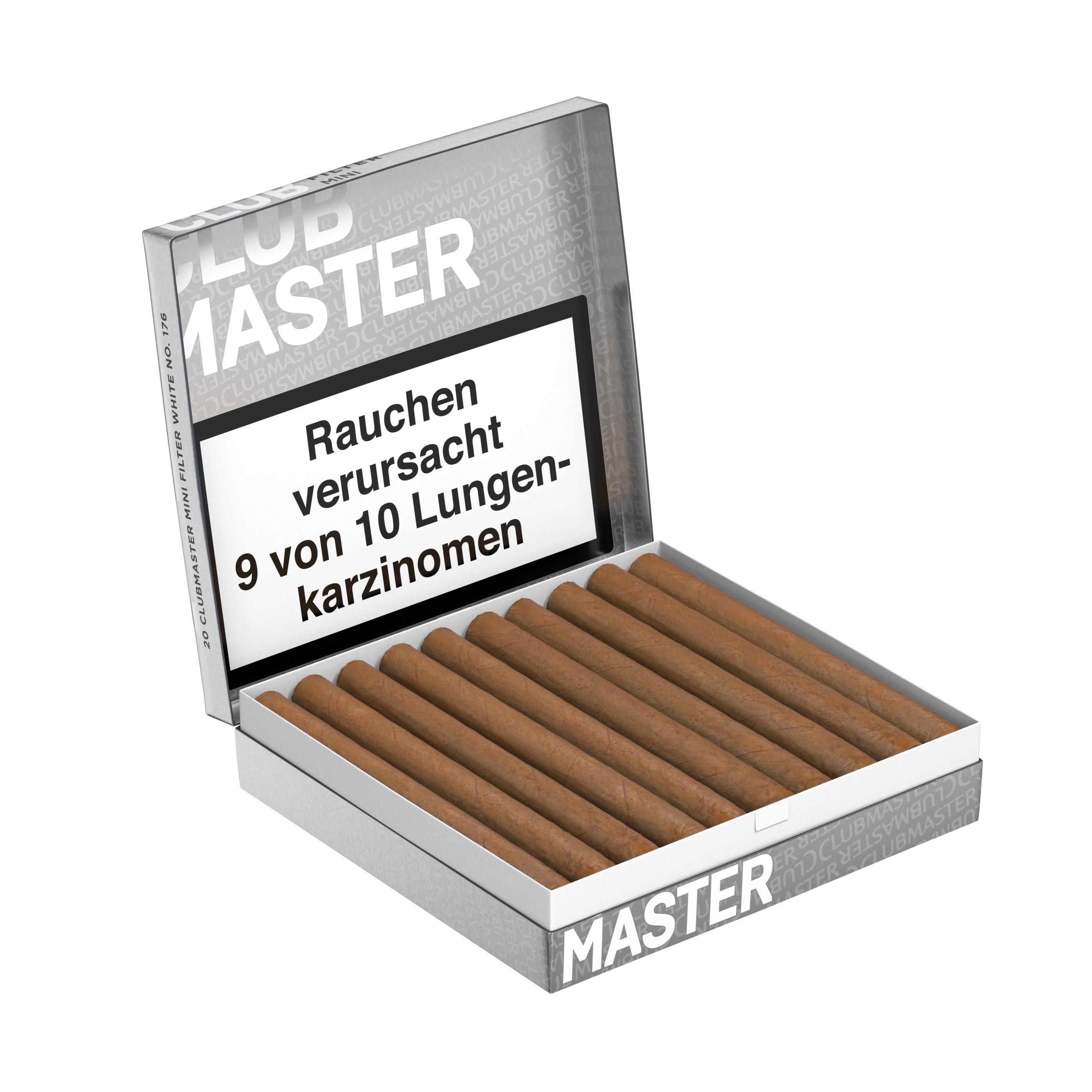 Clubmaster Zigarillos 176 Mini Filter White 1 Stange 5x20 Stück