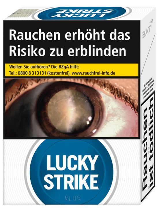 Lucky Strike Blue Giga Zigaretten, 25 Stück Packung von Lucky Strike mit mildem Tabakgeschmack.