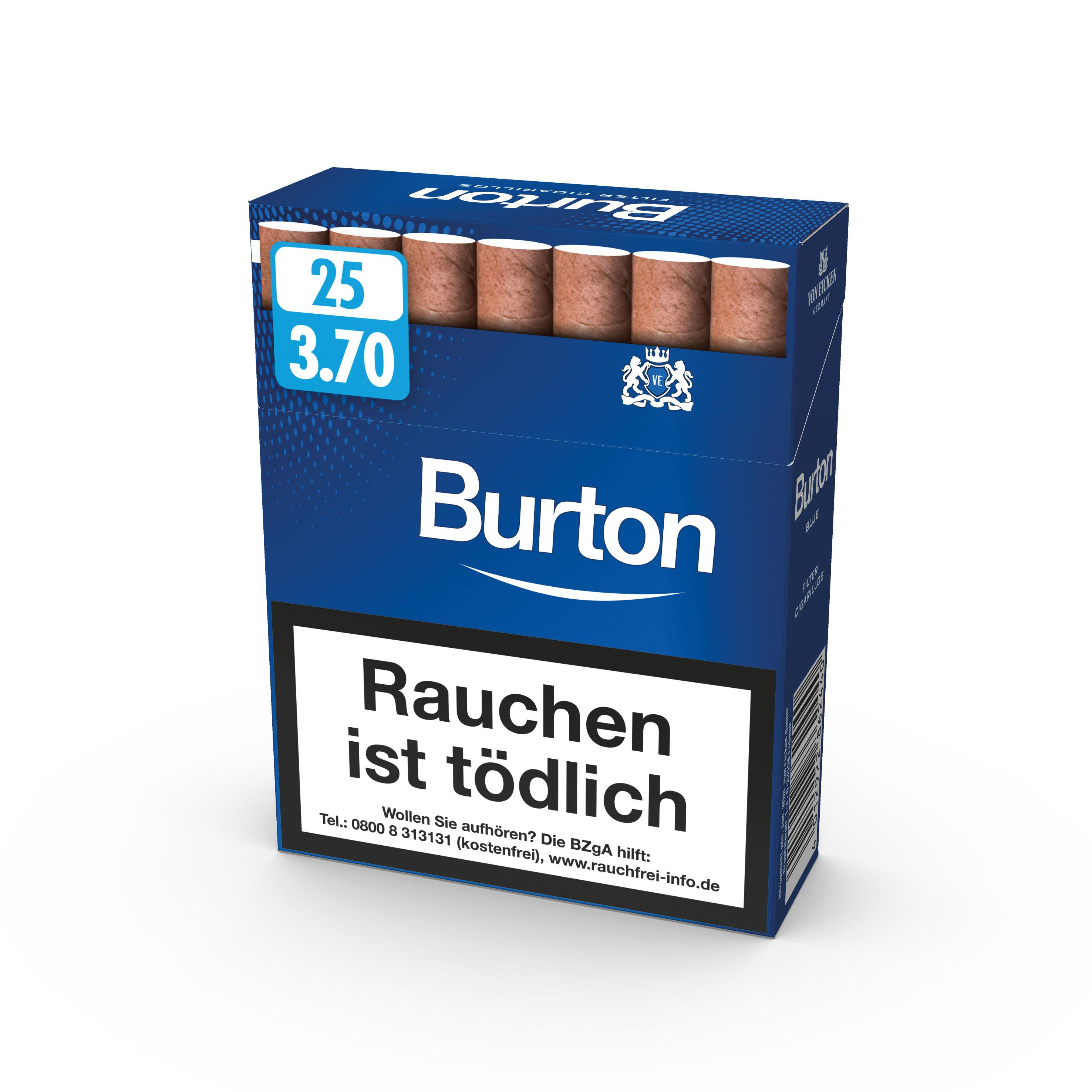 Burton Blue Zigarillos XL 1 Packung 25 Stück