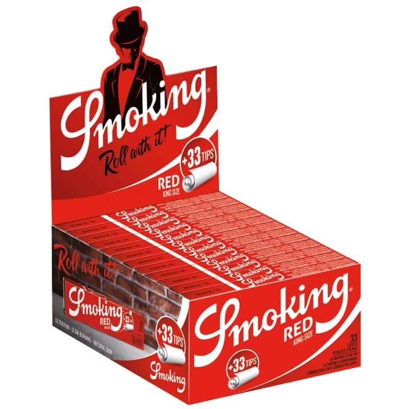 Smoking Zigarettenpapier Red + Filter Tips 1 Packung