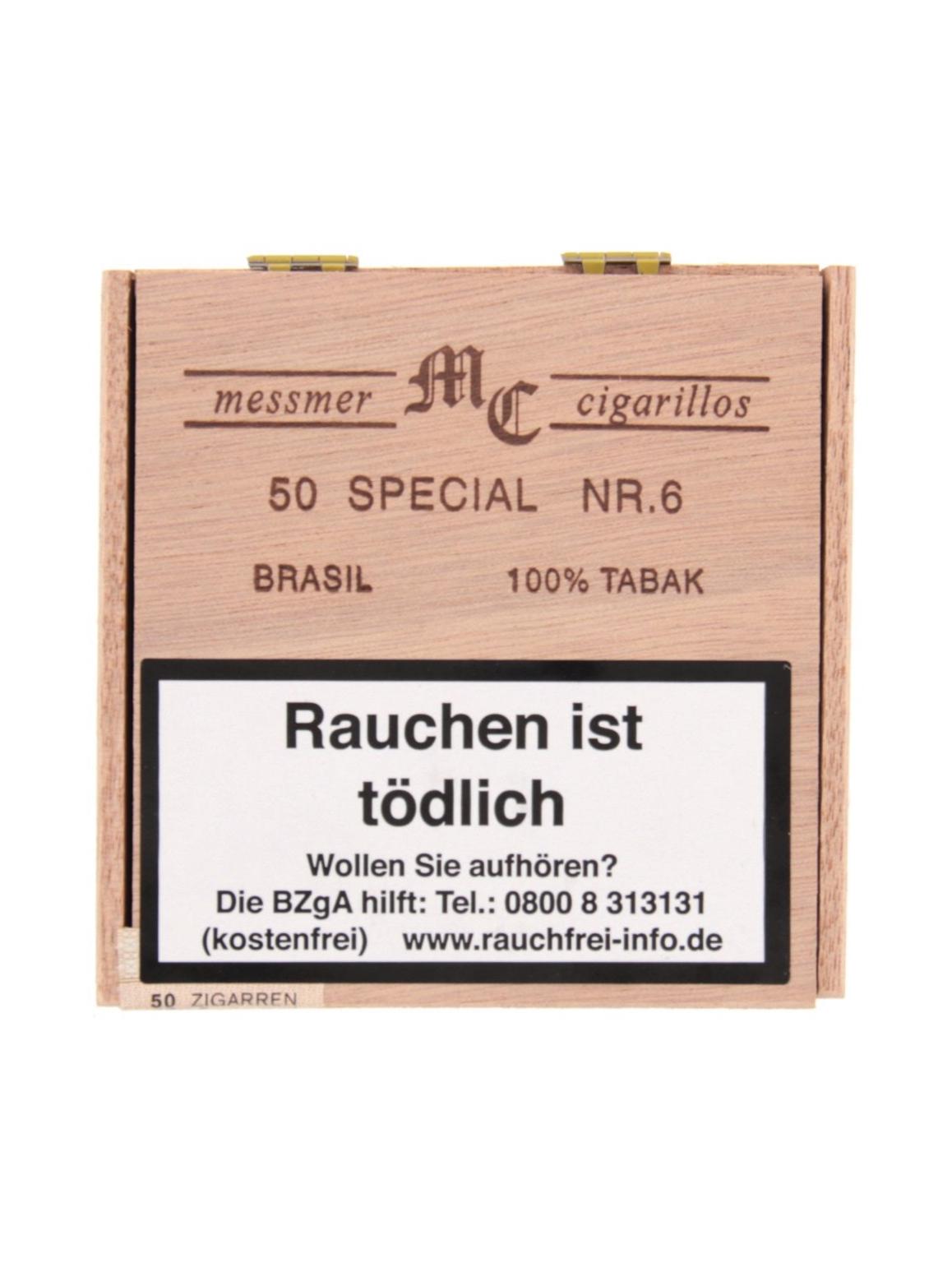 Messmer MC Special Nr. 6 Brasil Zigarillo (Restb.) 1 Kiste 50 Stück