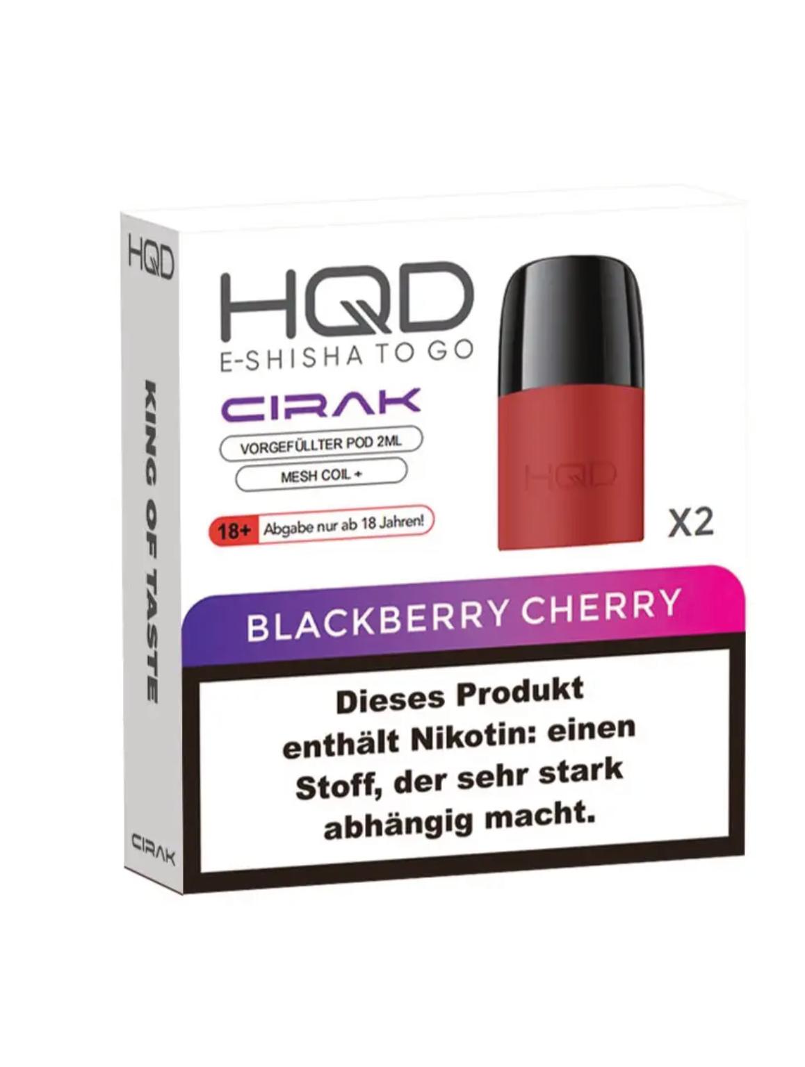 HQD Cirak Pod - Blackberry Cherry 18mg/ml  1 Packung 2 Stück