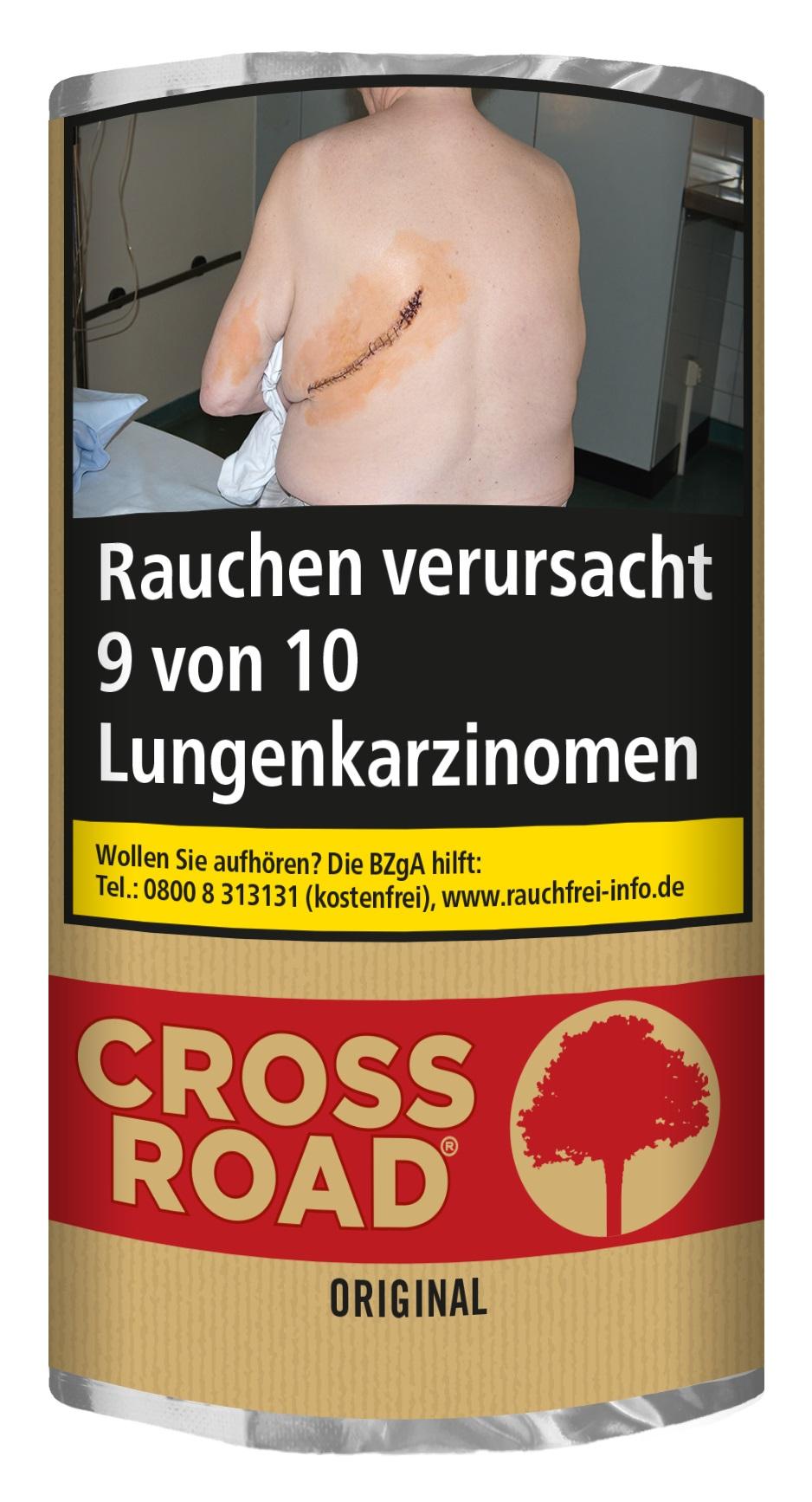 Crossroad Zigarettenabak Original 1 Pouch 30 Gramm Crossroad Zigarettenabak Original, 1 Pouch, in beiger Packung mit gesetzlichem Warnhinweis. Der Tabak ist zusatzfrei und feuchtigkeitsoptimiert.