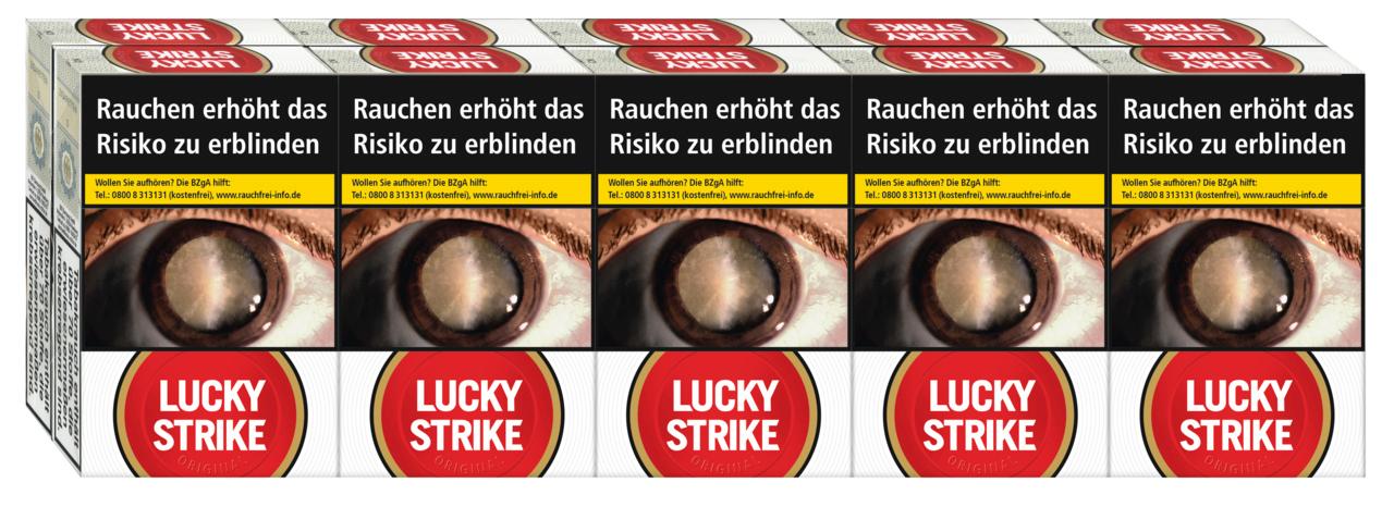 Lucky Strike Red Zigaretten American Blend, vollwürzig starker Geschmack, 1 Stange (10 Packungen á 20 Stück).