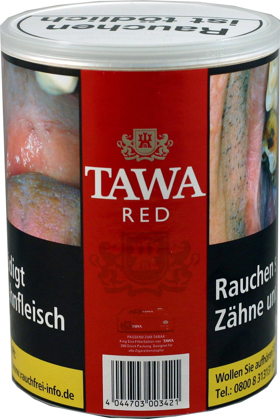140-Gramm-Dose Tawa Zigarettentabak No. 2 Red Feinschnitt von JTI/Tawa, eine American Blend Tabakmischung aus Virginia, Burley und Orient Tabaken für mittelkräftigen Rauchgenuss.