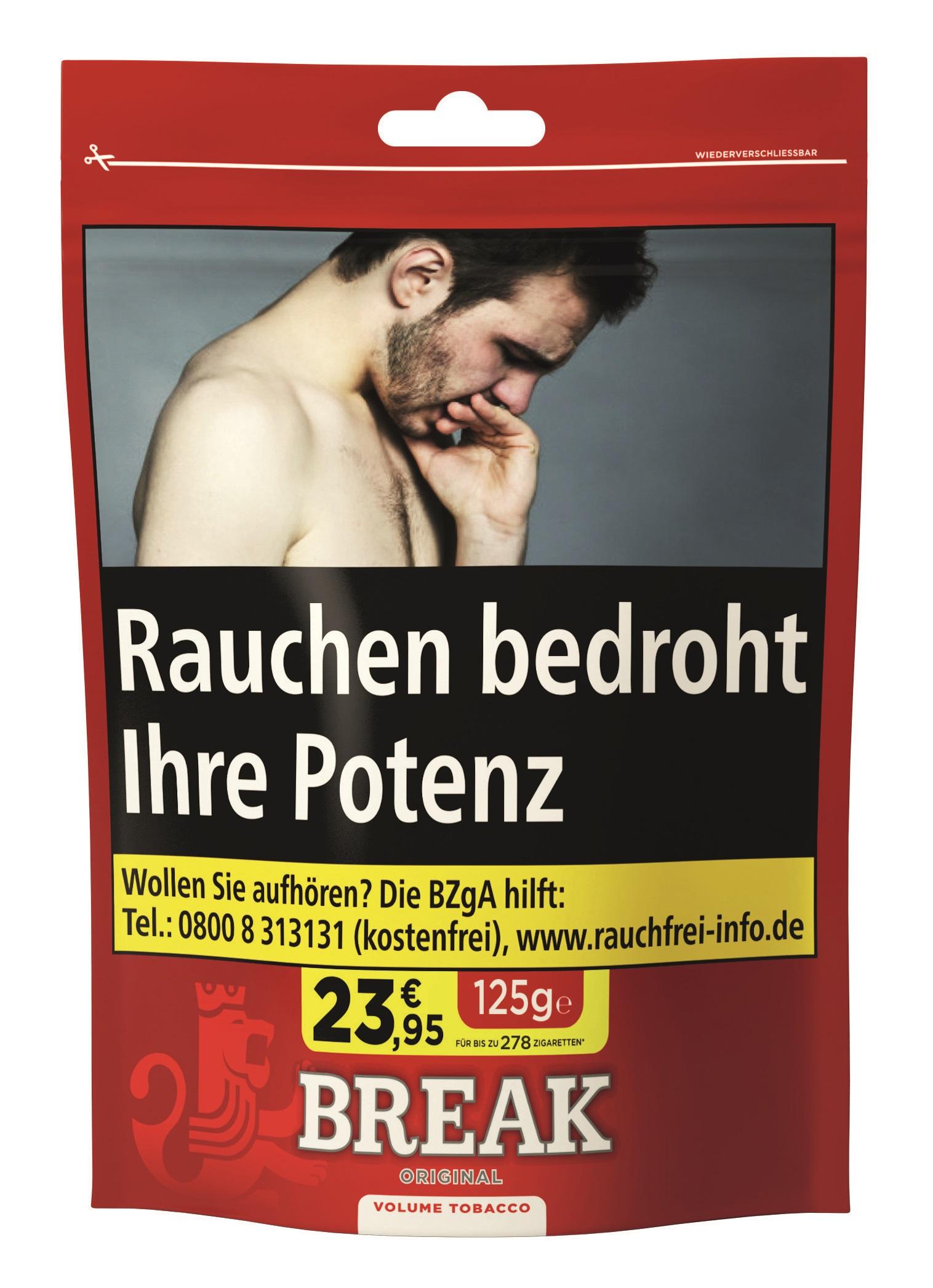 Break Original Volumentabak 1 Packung 125 Gramm