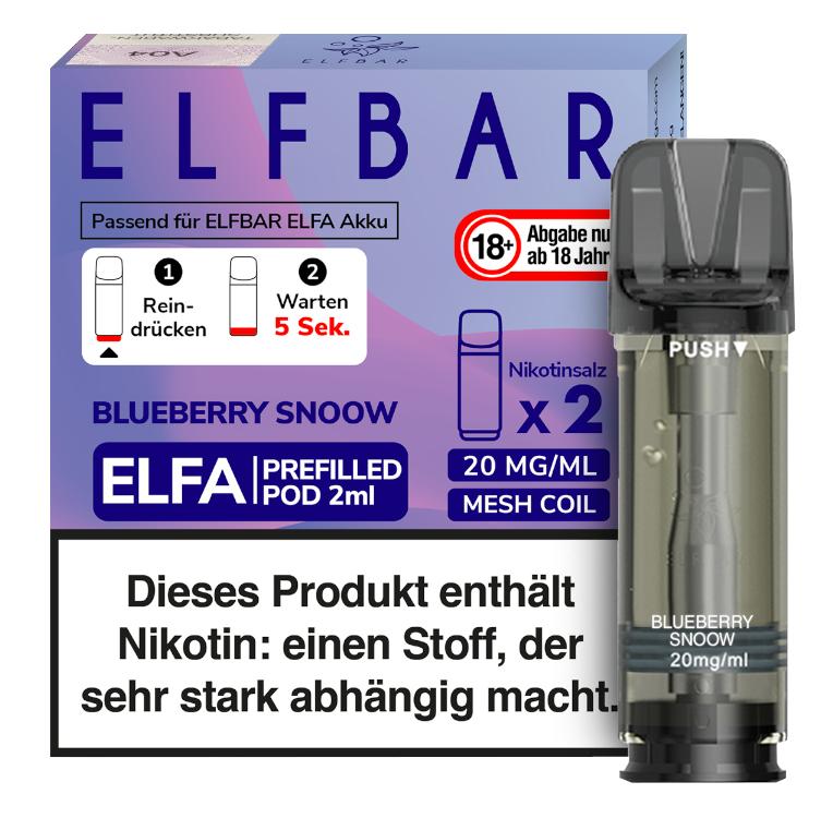 Elfbar ELFA Pod Blueberry Snoow 20mg/ml 1 Packung 2 Stück