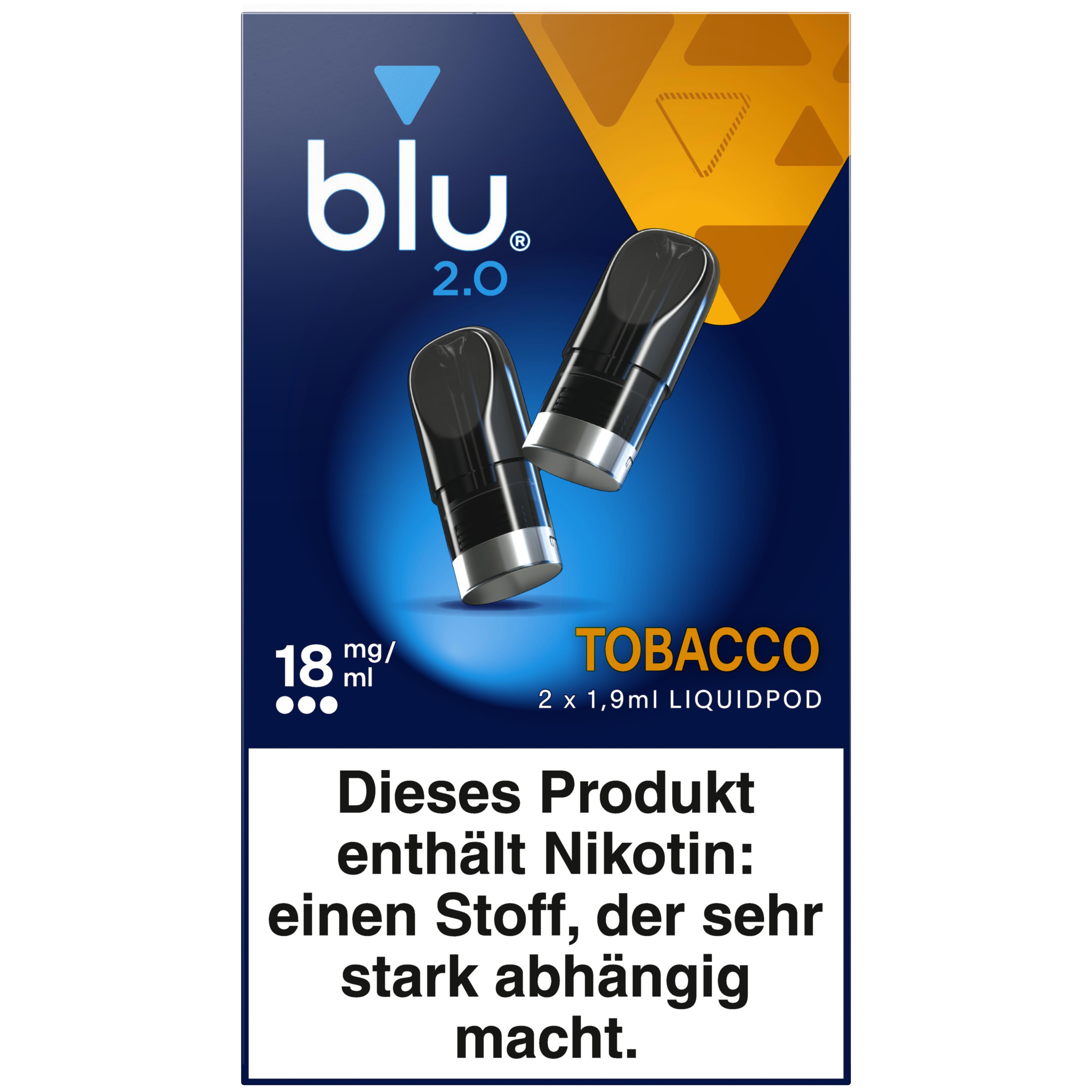 blu 2.0 Liquipod Tobacco Roasted Blend 18mg 1 Packung 2 Stück