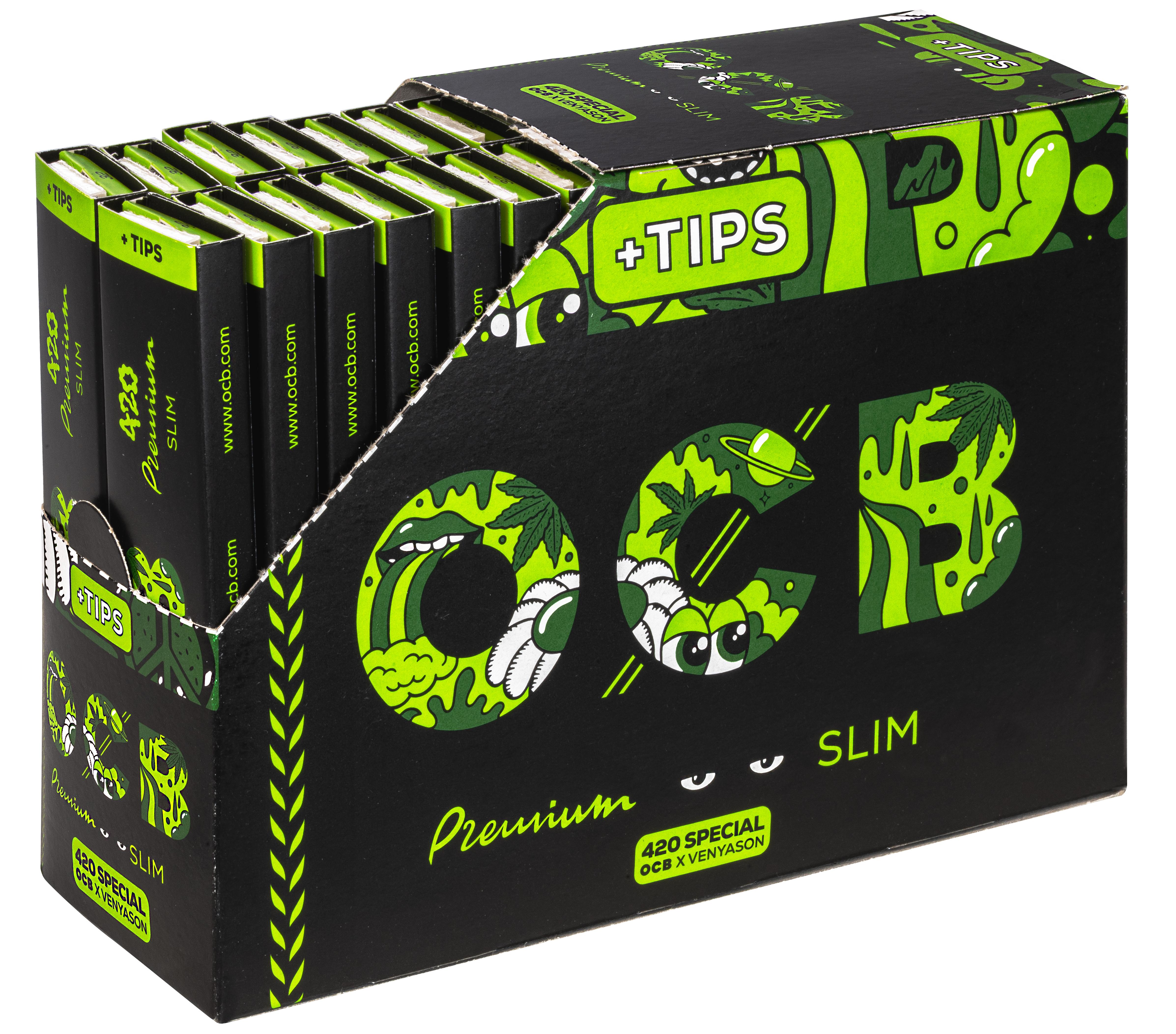 OCB Zigarettenpapier Premium Long Slim + Tips 1 Stange 32x32 Stück