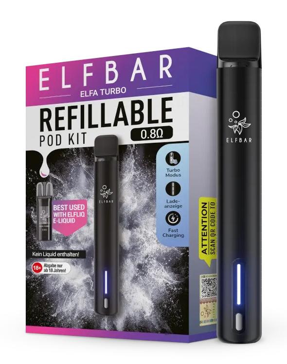 Elfbar ELFA TURBO Set Aurora Schwarz 1 Packung