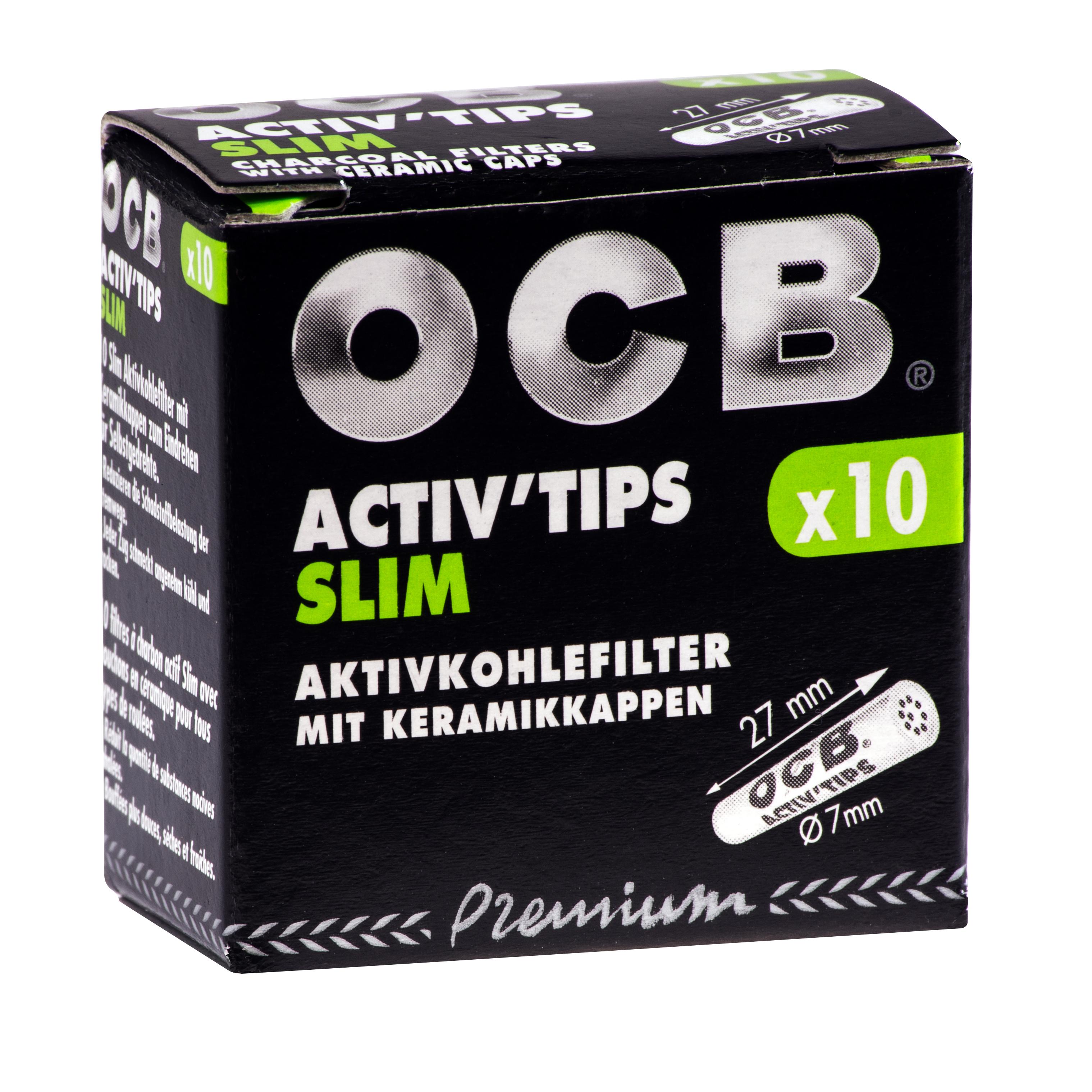 OCB Activ Tips Slim 7 mm 1 Packung 10 Stück