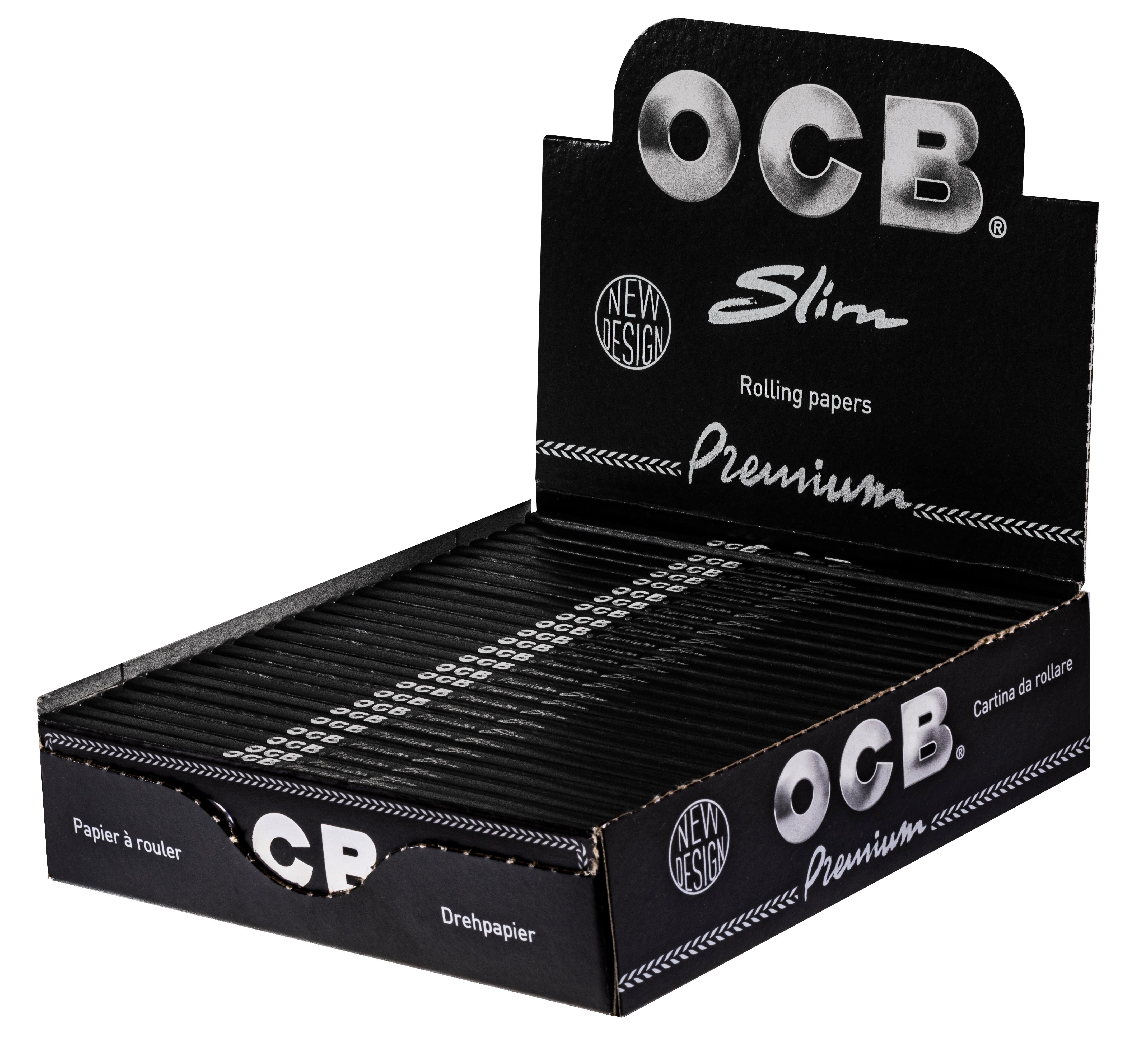 OCB Zigarettenpapier Schwarz Premium Long Slim 1 Stange