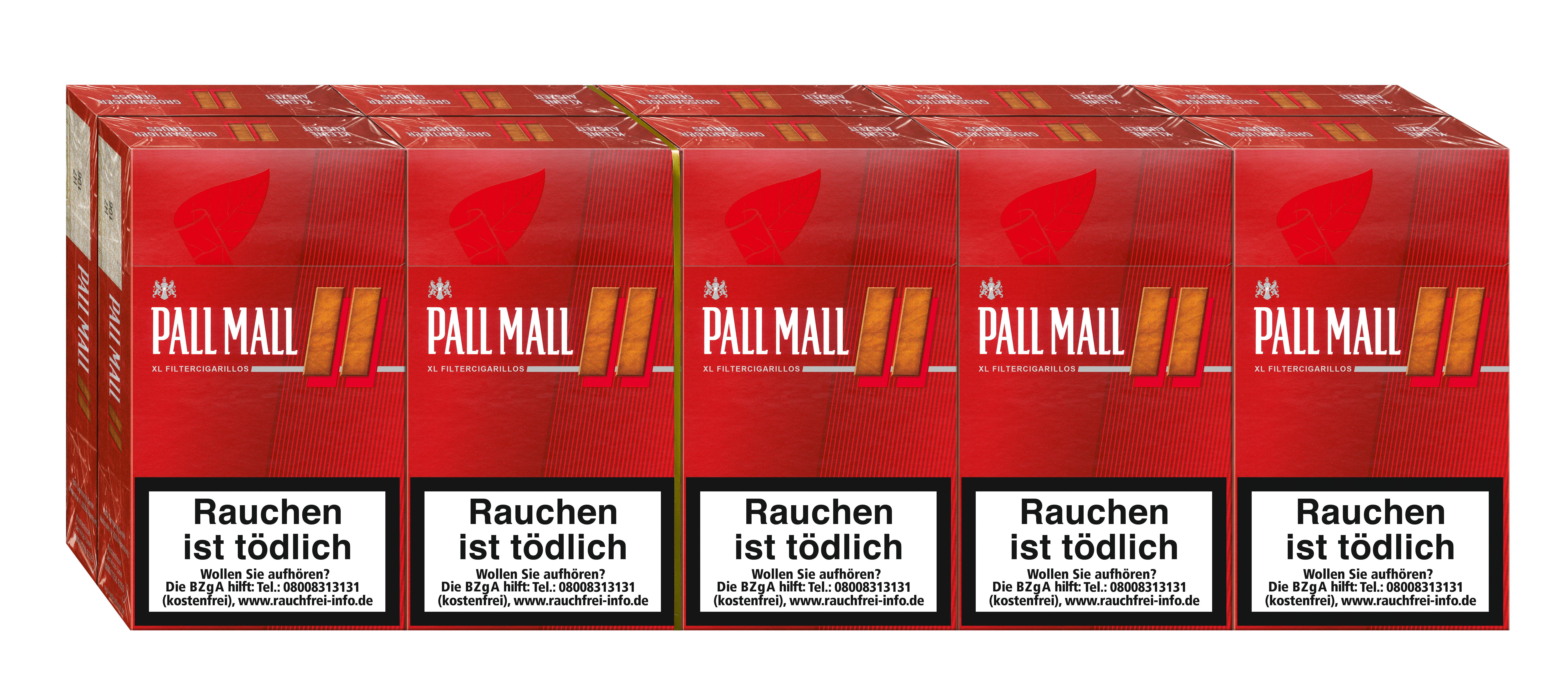 Pall Mall Filterzigarillos Red XL 1 Stange 10x17 Stück