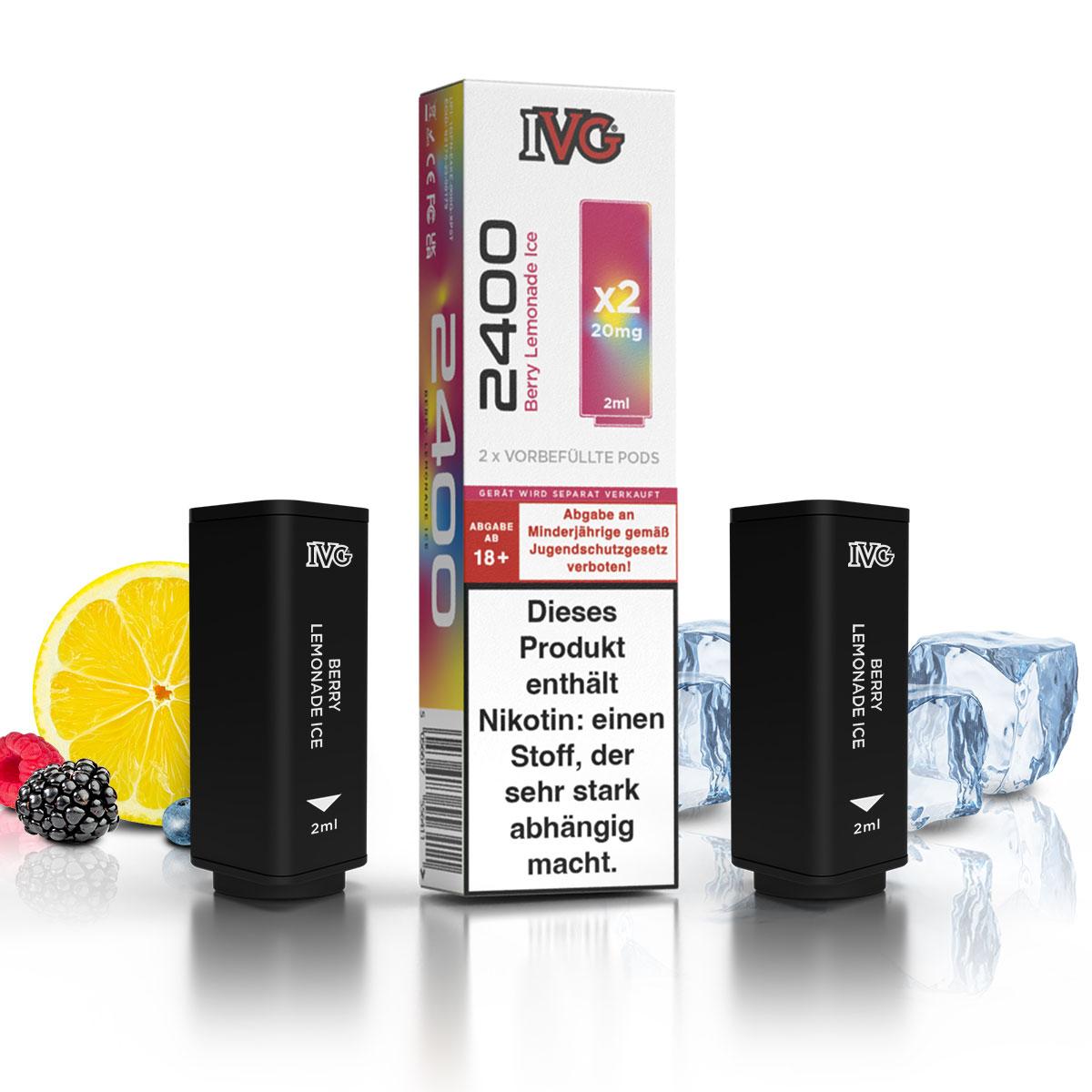 IVG 2400 Pod Berry Lemonade Ice 20mg/ml 2x2ml 1 Packung