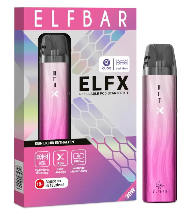 Elfbar Elfx Silber/Pink 1 Packung 1 Stück