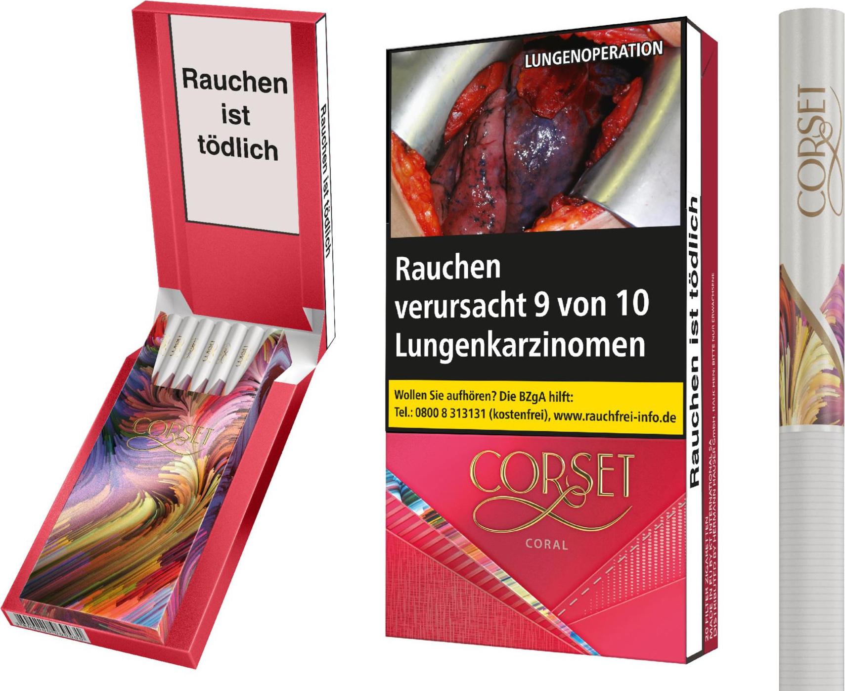 Corset Zigaretten Coral Slim 1 Packung