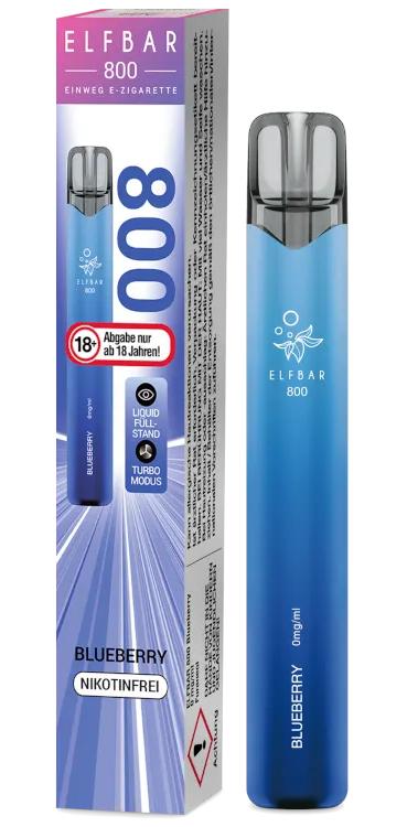ELF Bar 800 Blueberry 0mg 1 Packung 1 Stück