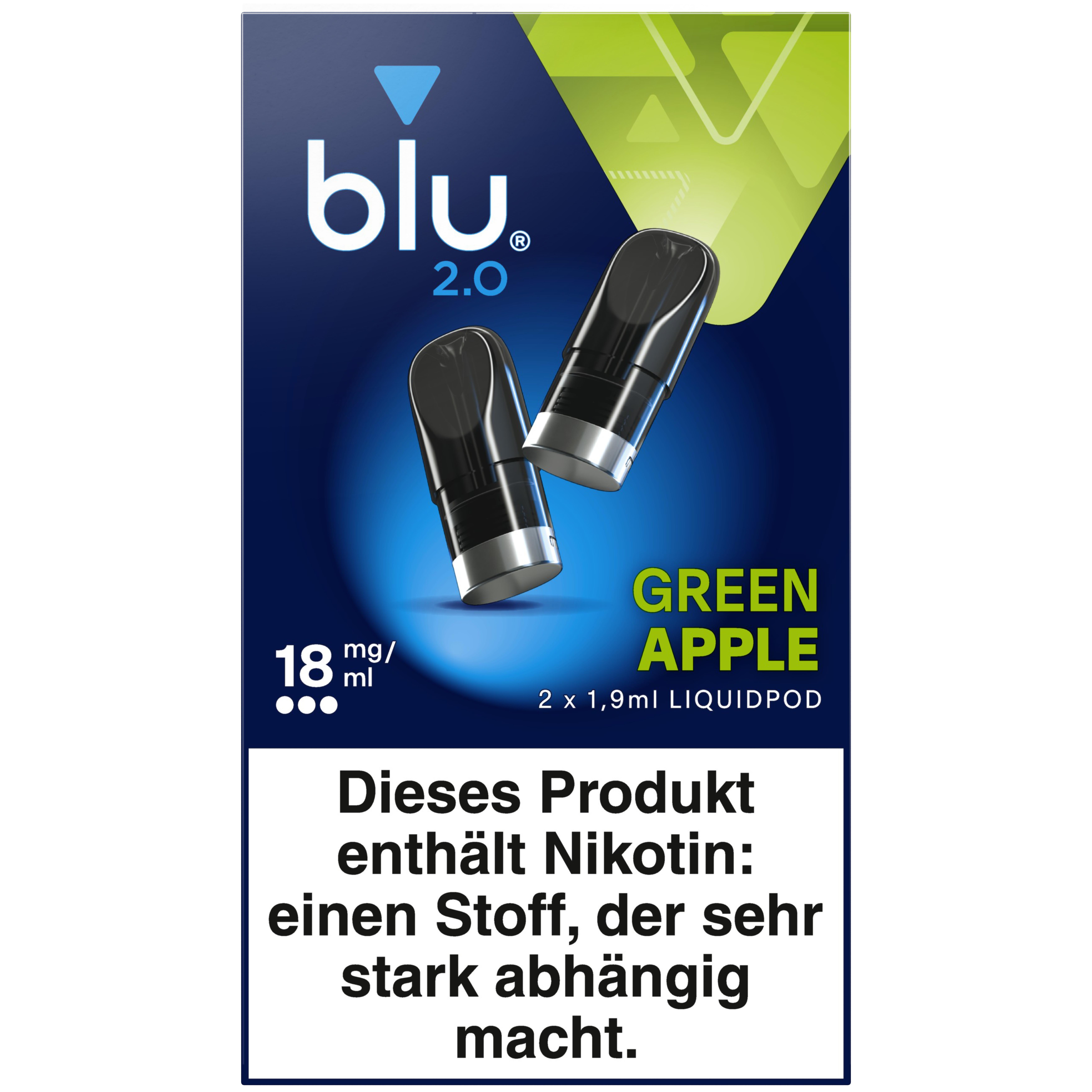 Blu 2.0 Liquipod Green Apple 18mg 1 Packung