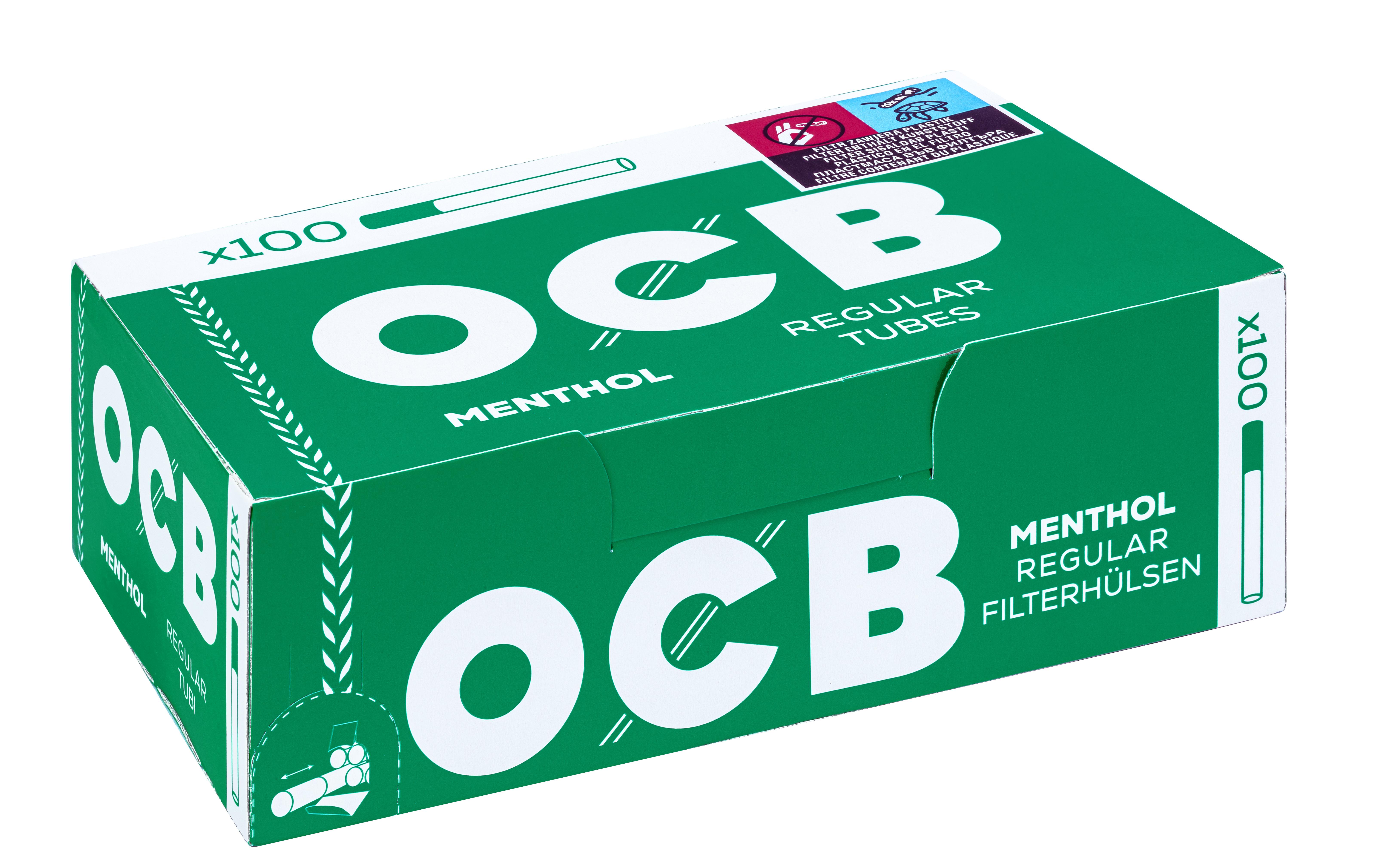 OCB Filterhülsen Menthol 1 Packung 100 Stück