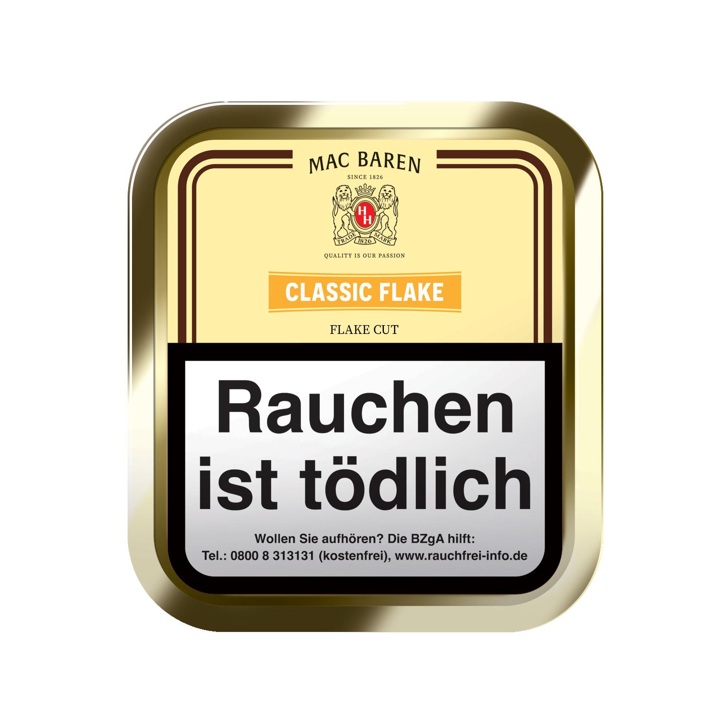 Mac Baren Pfeifentabak Classic Flake 1 Stange 5x50 Gramm