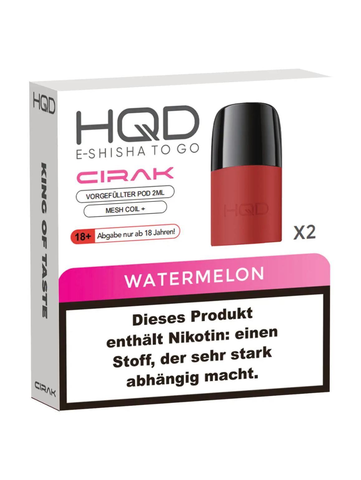 HQD Cirak Pod - Watermelon 18mg/ml 1 Packung 2 Stück
