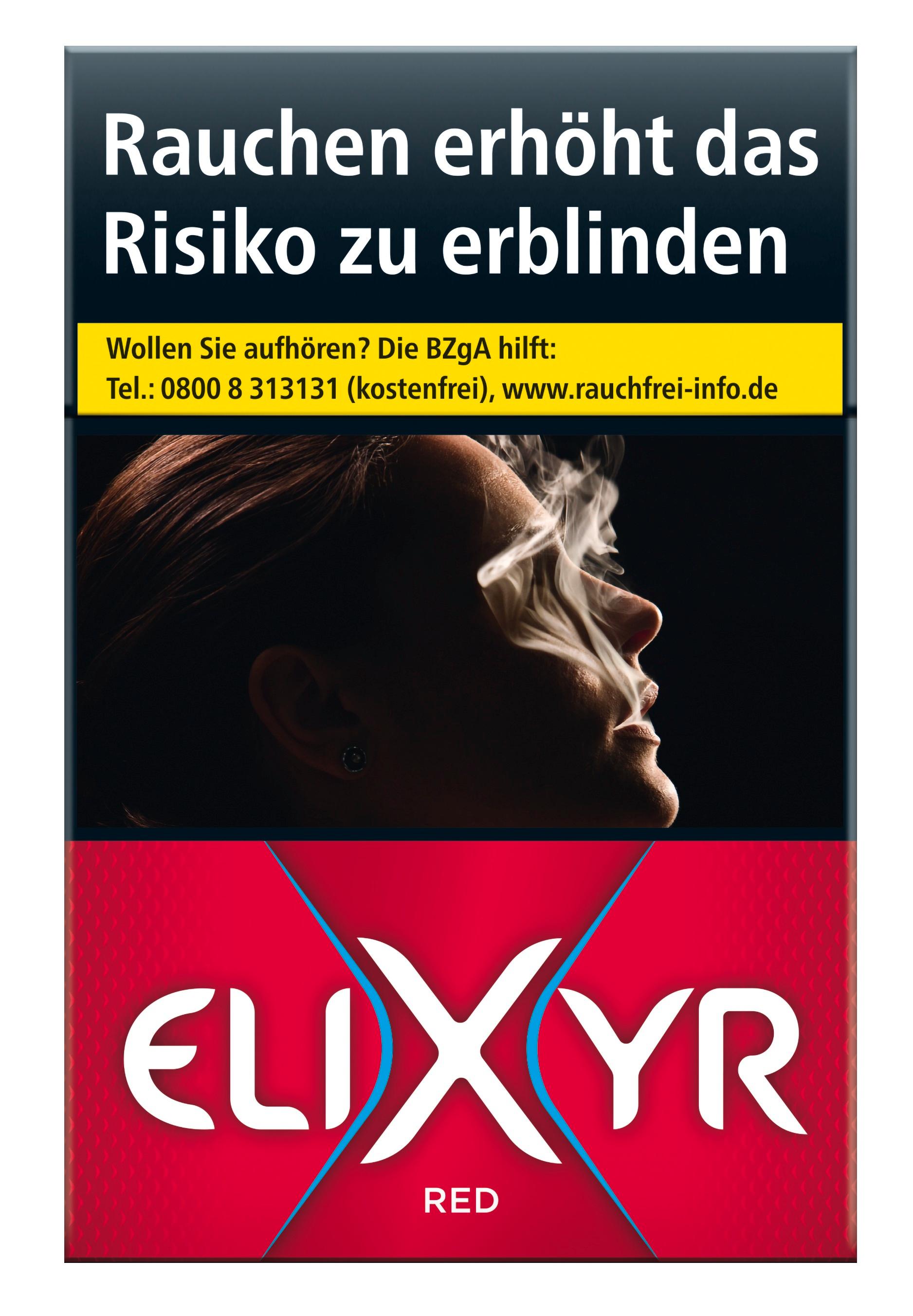 Eine Stange Elixyr Red L Zigaretten mit 10 Packungen à 20 Stück.