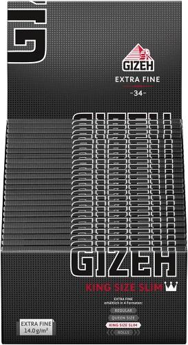 Gizeh Black King Size Slim Zigarettenpapier 1 Stange 50x34 Stück