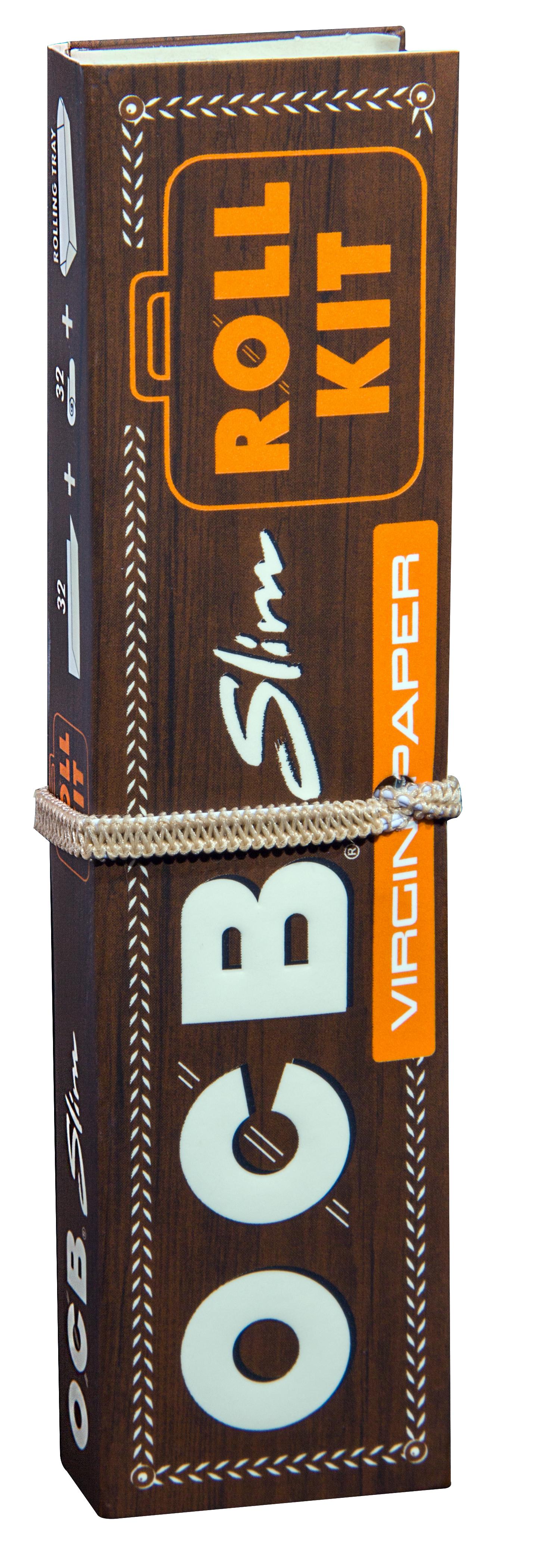 OCB Unbleached Slim Virgin Paper Roll Kit 1 Packung 32 Stück