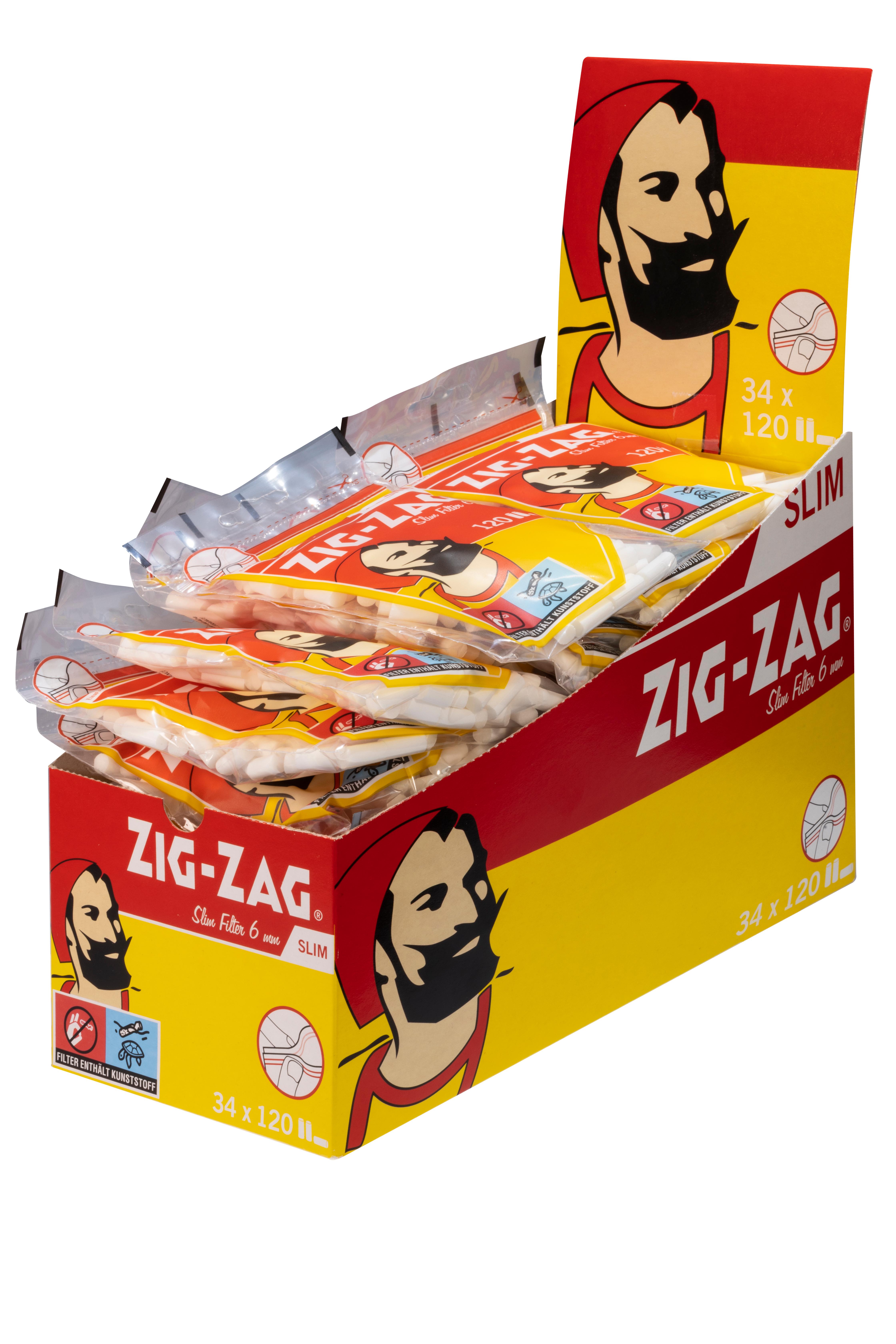 ZIG-ZAG Drehfilter Slim 1 Stange 34x120 Stück