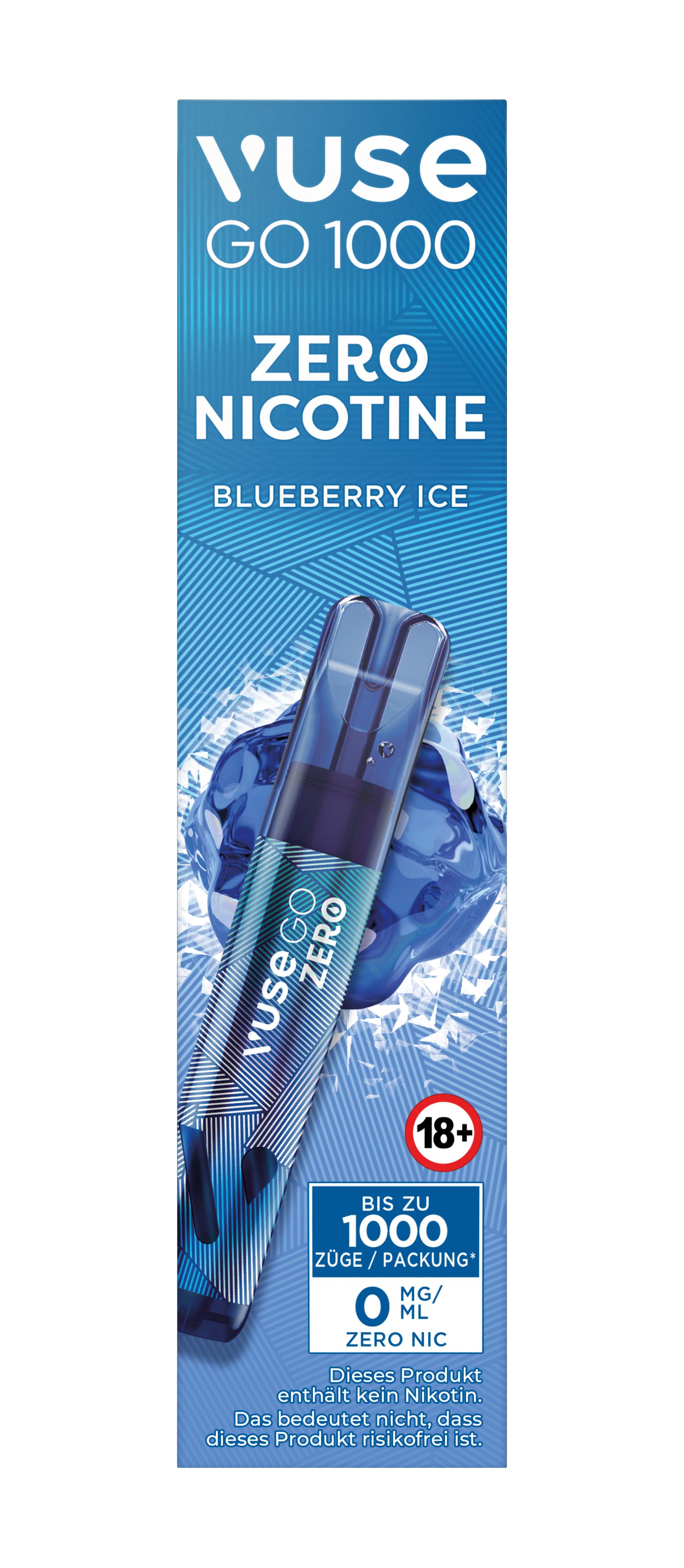 Vuse Go 1000 Blueberry Ice nikotinfrei 1 Packung 1 Stück